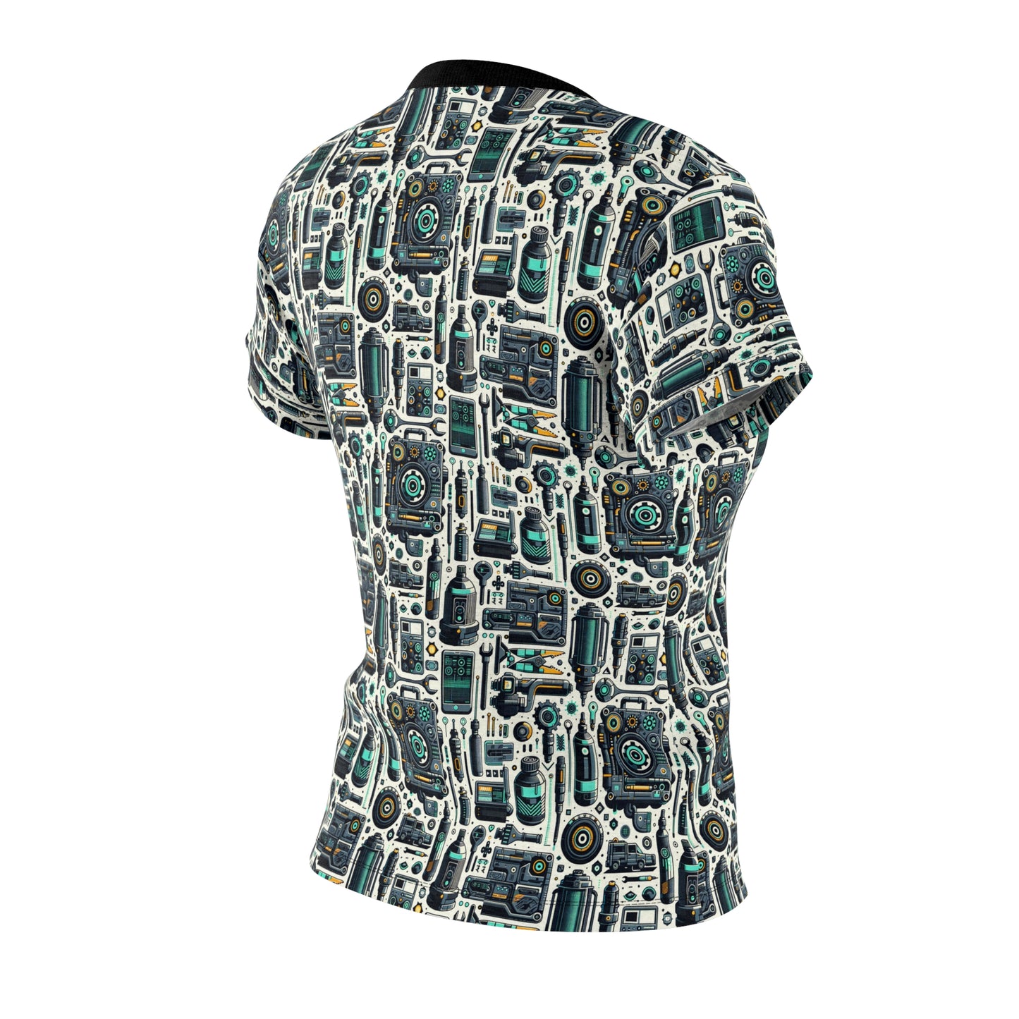 Tech Utility Fusion Modern Tech Streetwear Women's Cut & Sew Tee - 8404 Design-53