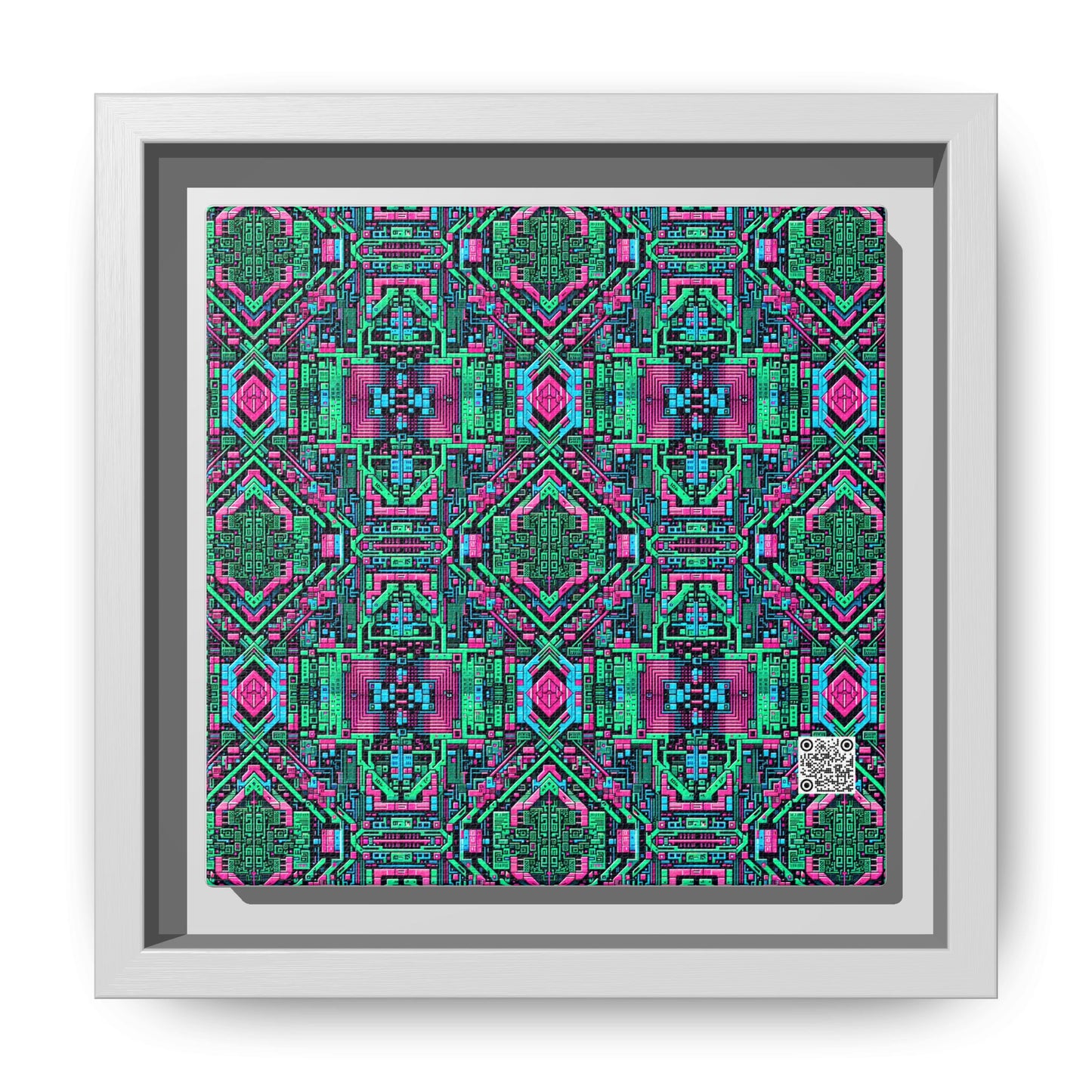 Digital Glitch Vibes Tech-Inspired Streetwear Matte Canvas, Framed (multi-Color) - 8404 Design-71 B