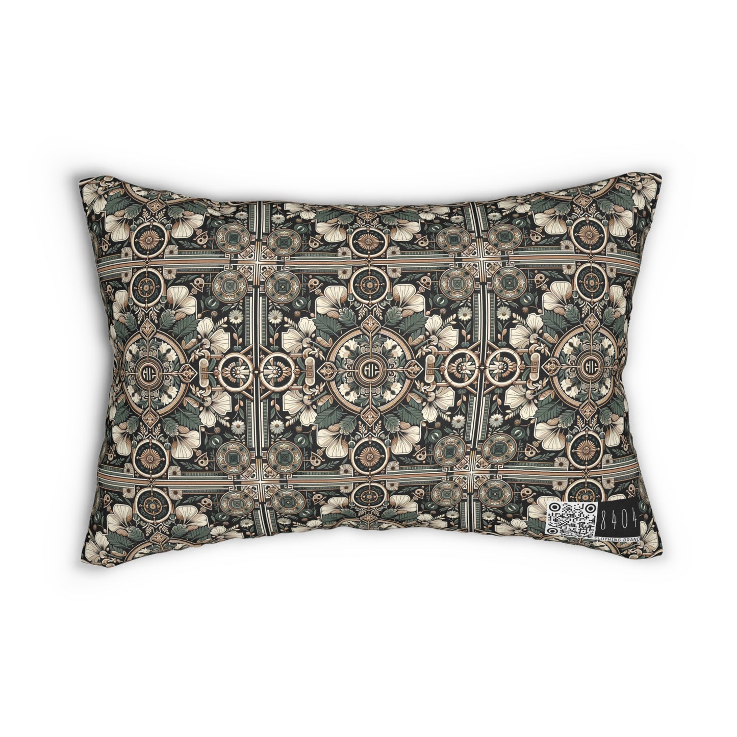 Cyber Garden Party Tech Garden Extravaganza Spun Polyester Lumbar Pillow - 8404 Design-66 B