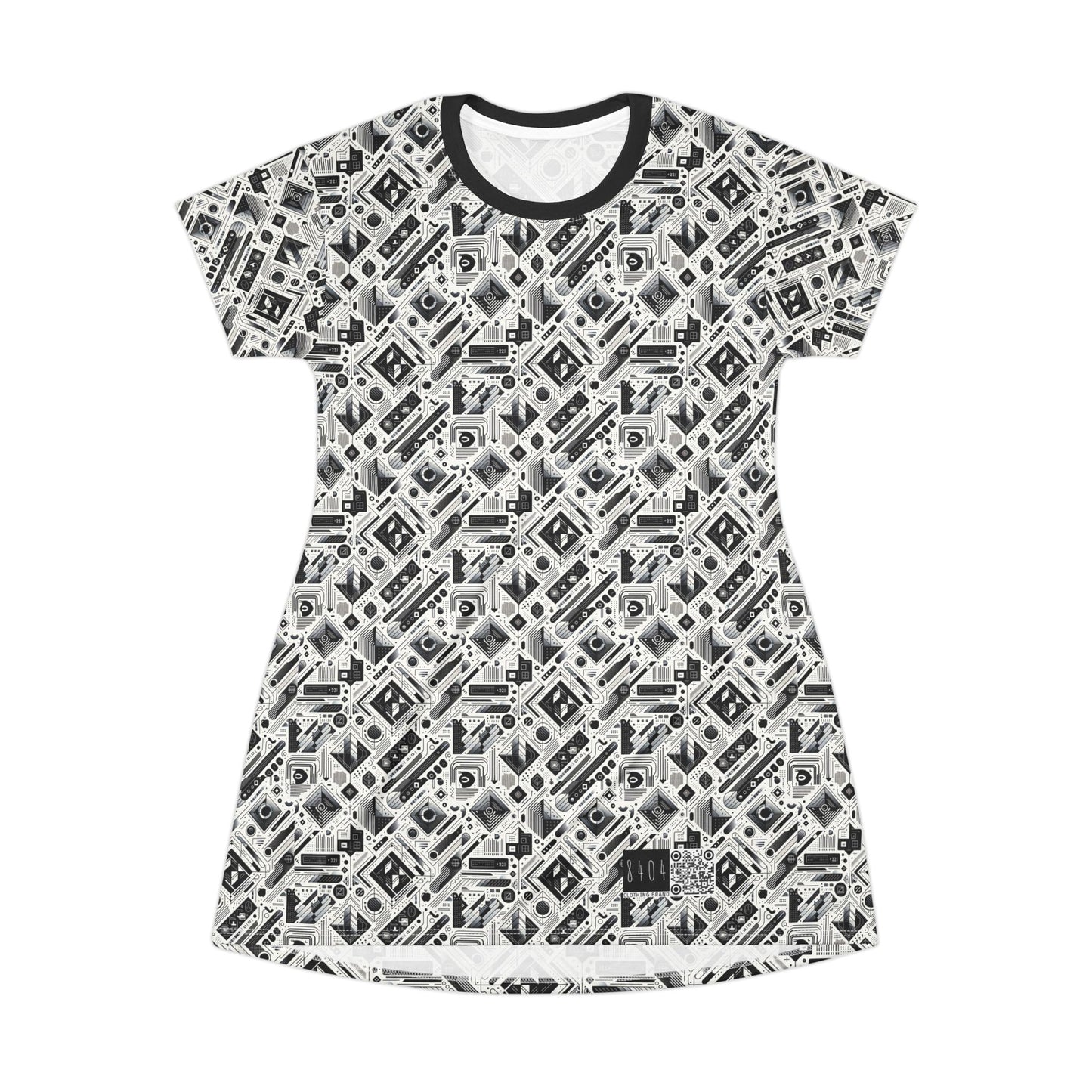 Tech Minimalism Minimalist Tech T-Shirt Dress - 8404 Design-72