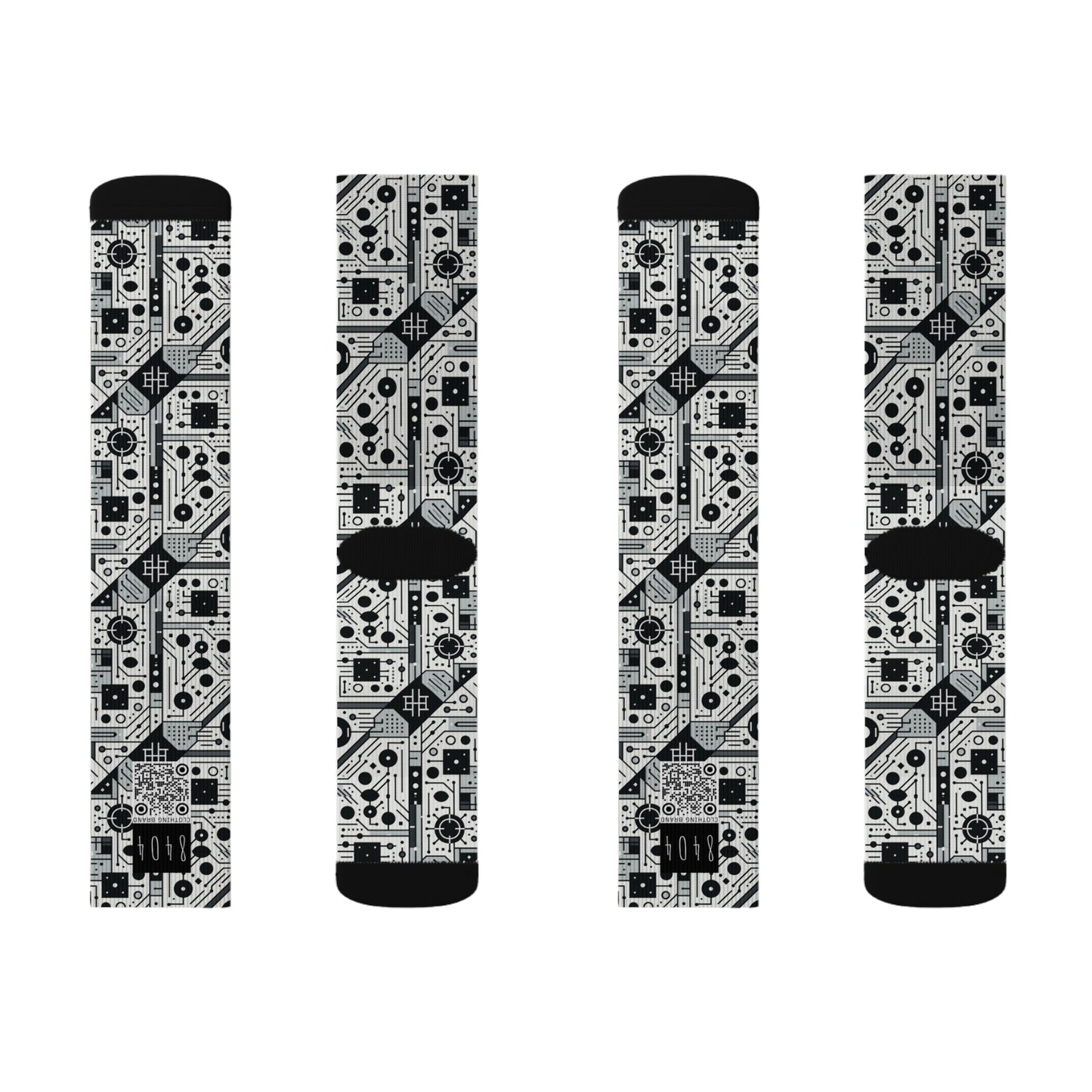 Digital Minimalism Minimalist Tech Sublimation Socks - 8404 Design-48