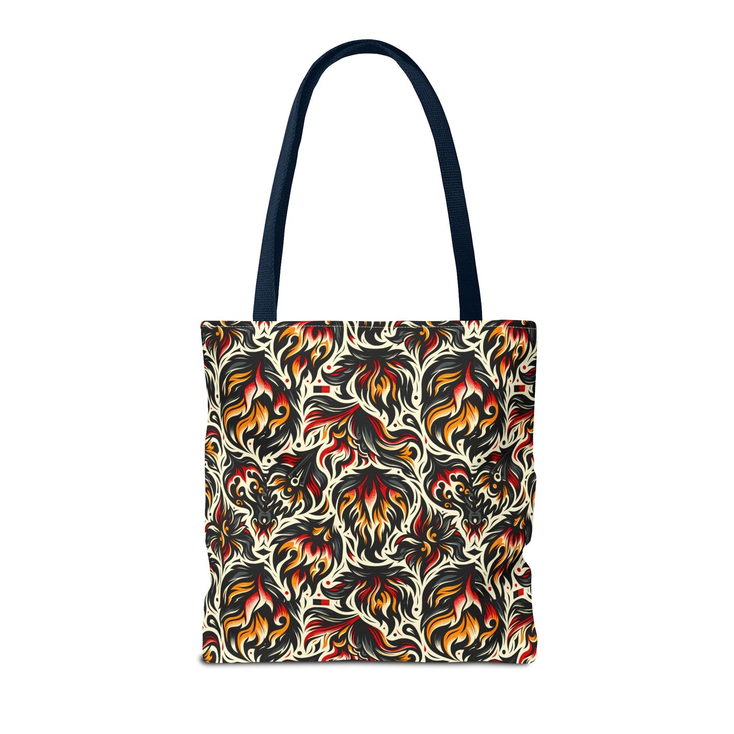 Fire & Flames Bold Streetwear Statement Tote Bag - 8404 Design-57