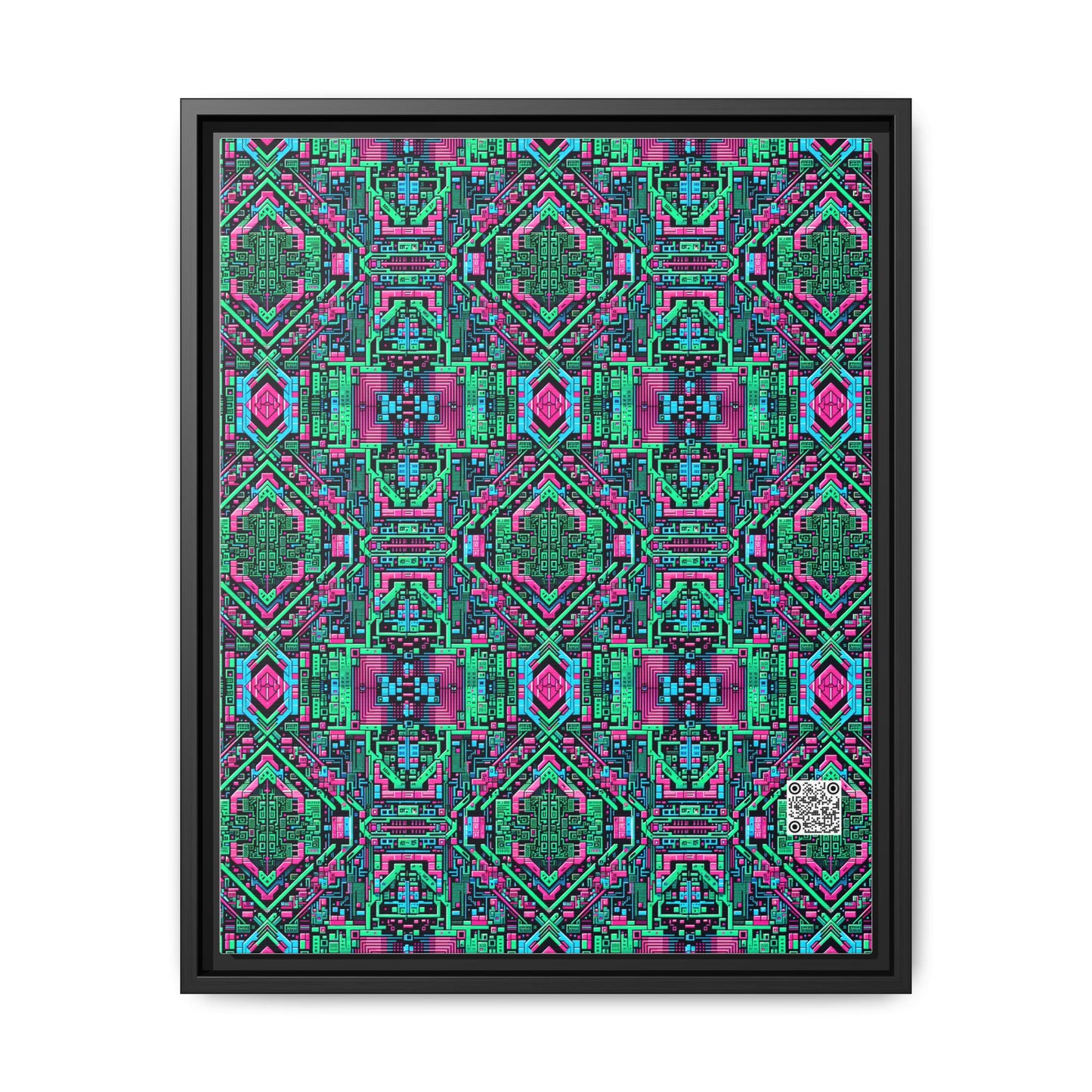 Digital Glitch Vibes Tech-Inspired Streetwear Matte Canvas, Framed (multi-Color) - 8404 Design-71 A