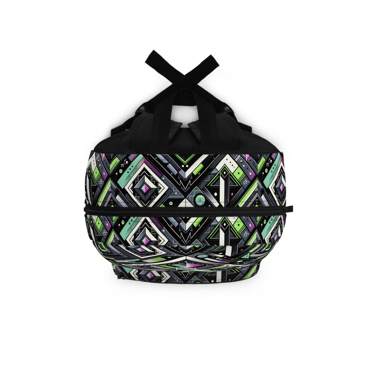 Retro Futurism Graphics Tech-Forward Streetwear Backpack - 8404 Design-48