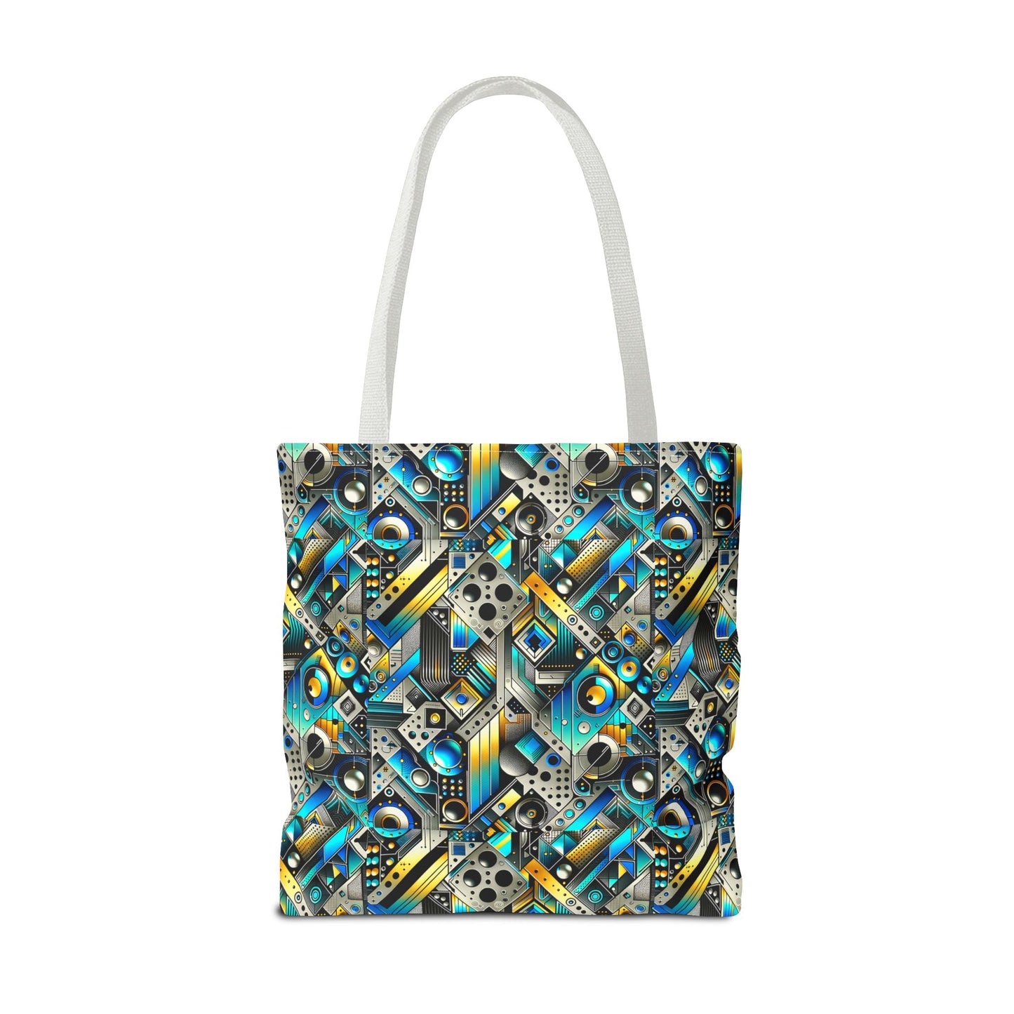 Tech Art Fusion Tech-Forward Streetwear Tote Bag - 8404 Design-50