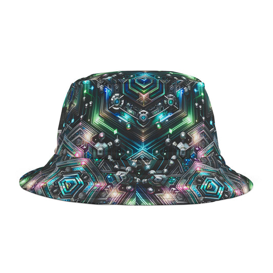 Tech-Infused Futurism Futuristic Tech Bucket Hat - 8404 Design-63