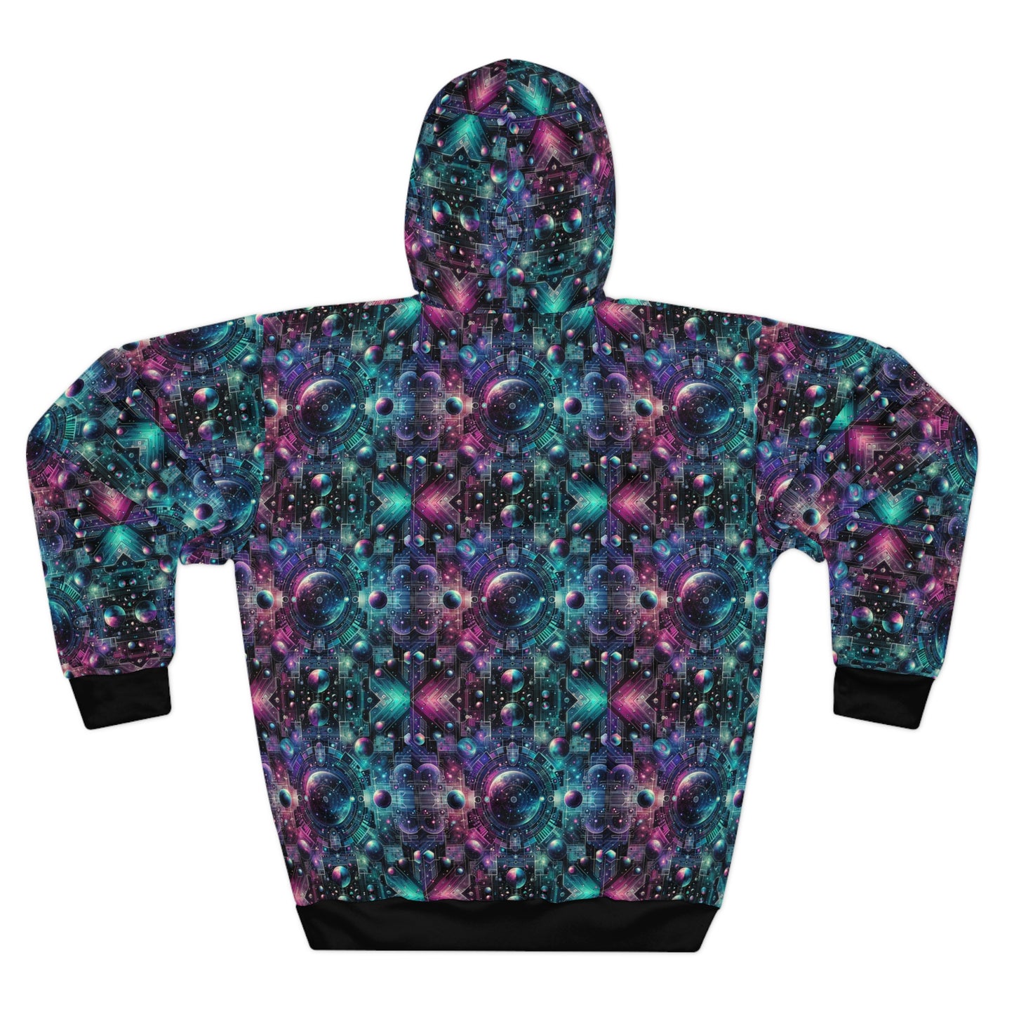 Galactic Hues Tech-Forward Cosmic Fusion Pullover Hoodie - 8404 Design-59