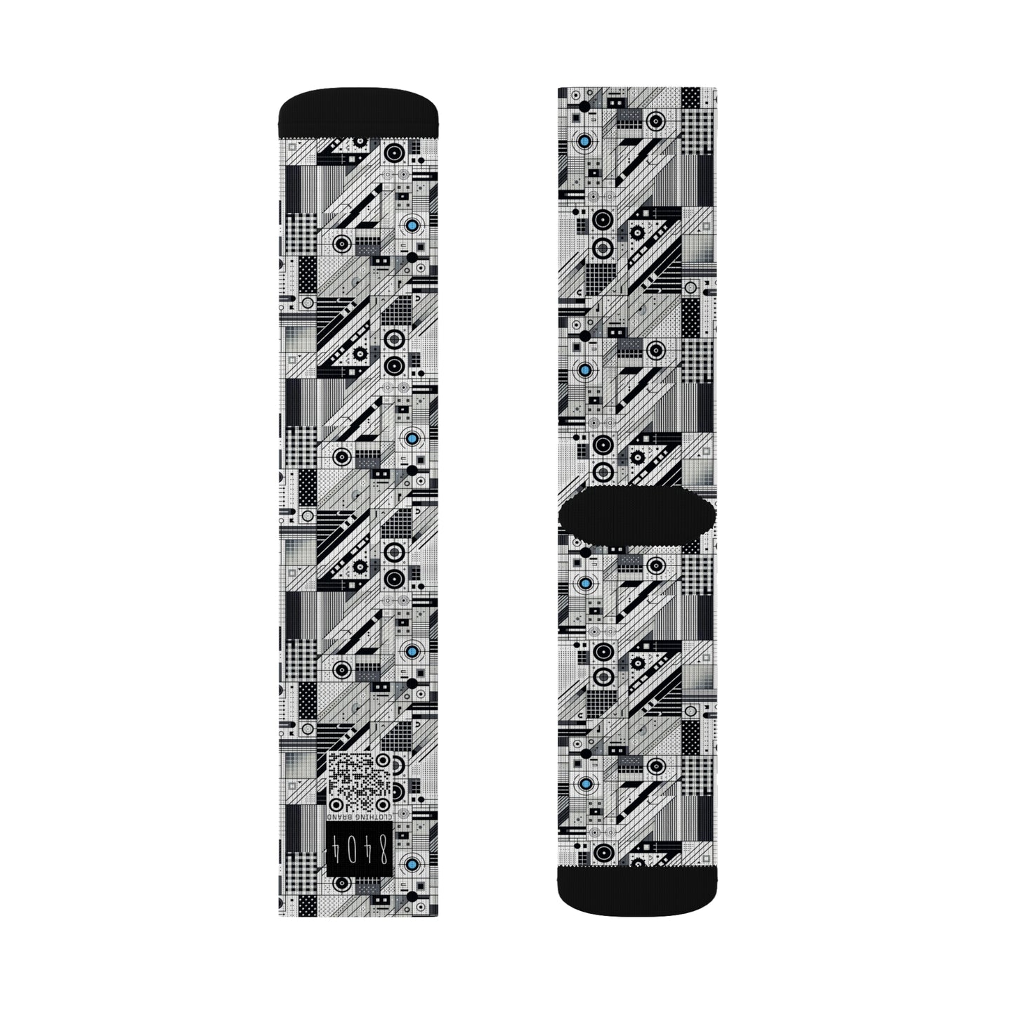 Digital Minimalism Minimalist Tech Sublimation Socks - 8404 Design-52