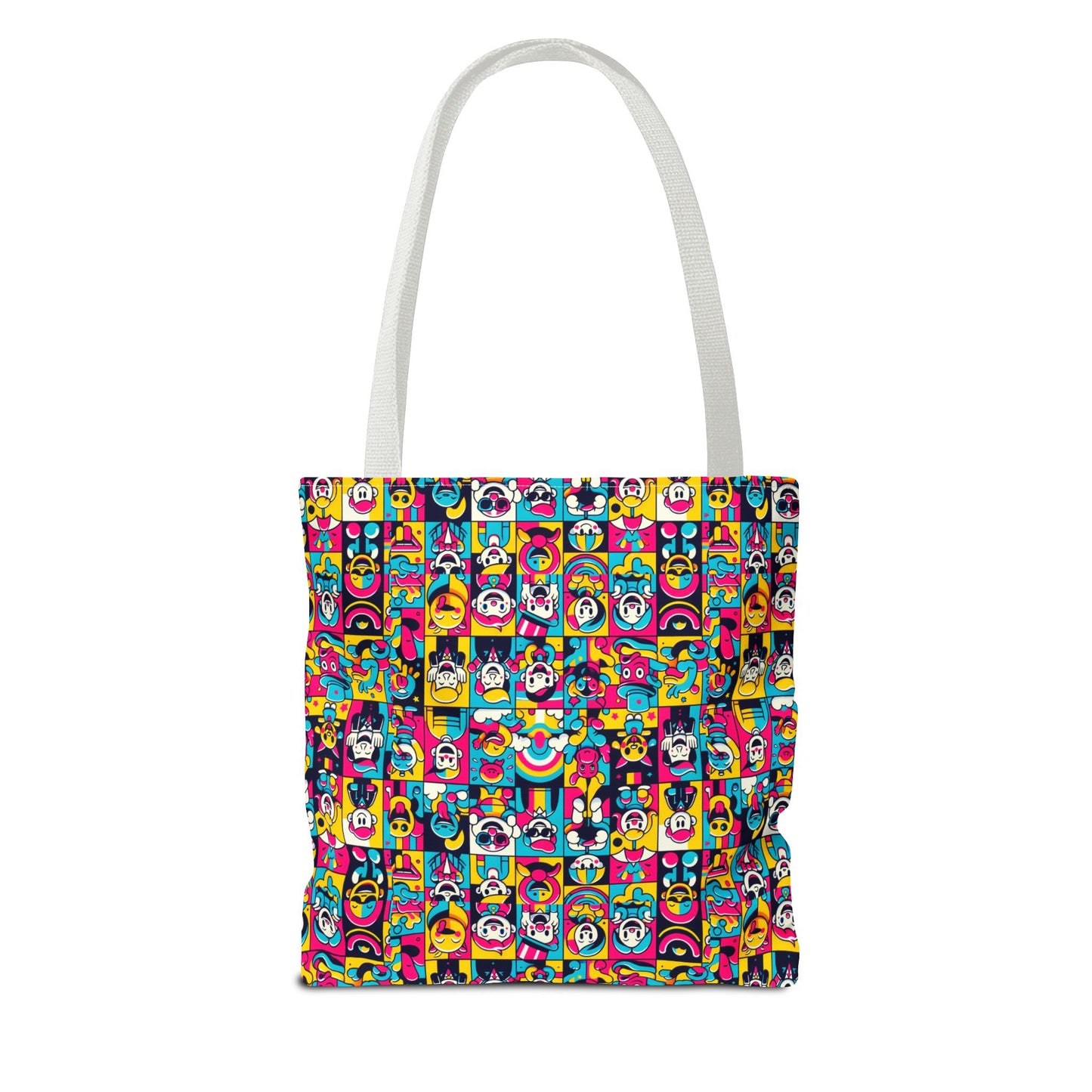 Neon Pop Playful Pop Culture Mashup Tote Bag - 8404 Design-60