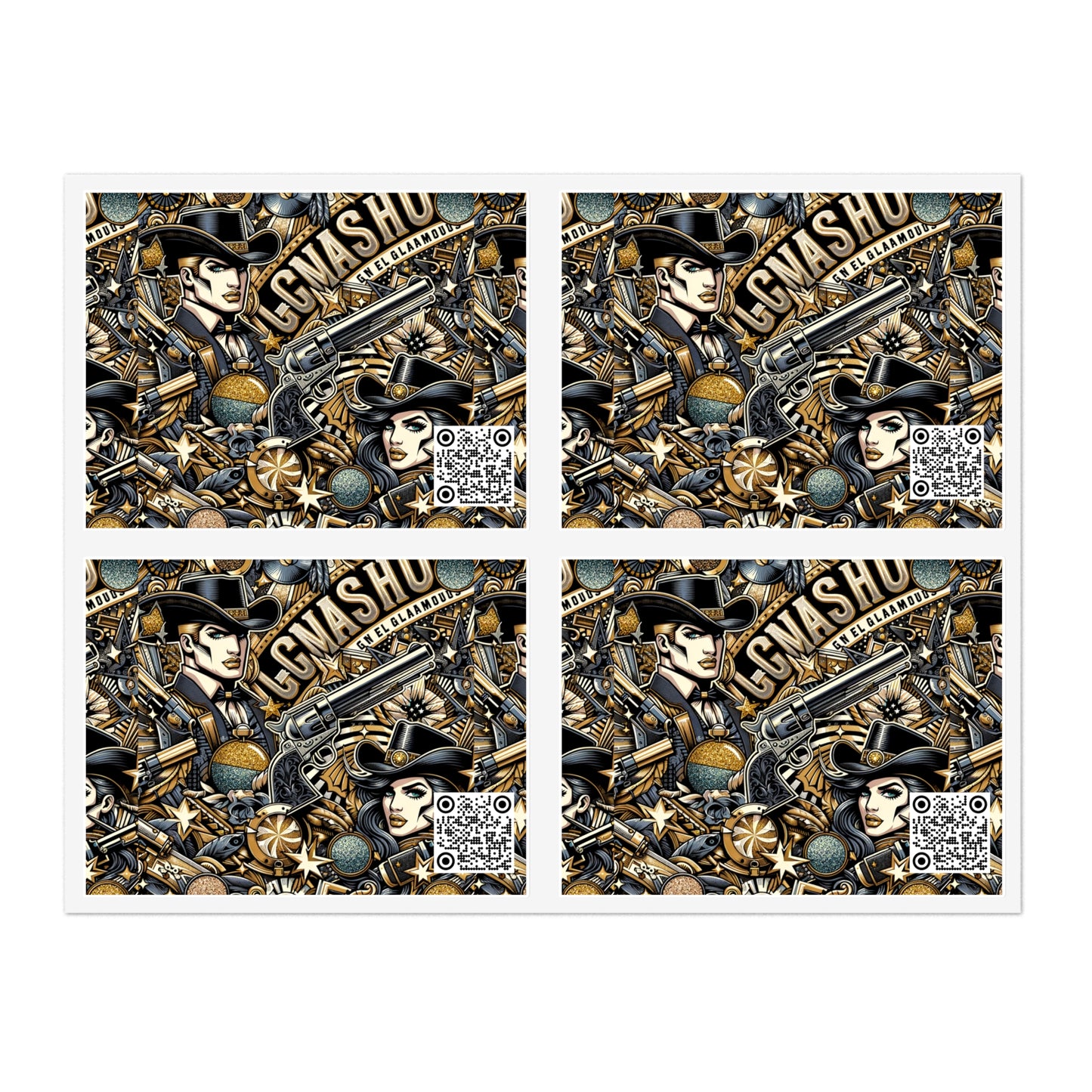 Cowboy Chic Revival Bold Western Glam Sticker Sheets - 8404 Design-46