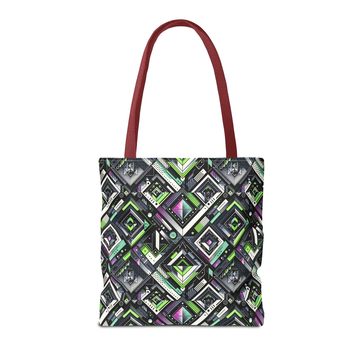 Retro Futurism Graphics Tech-Forward Streetwear Tote Bag - 8404 Design-48