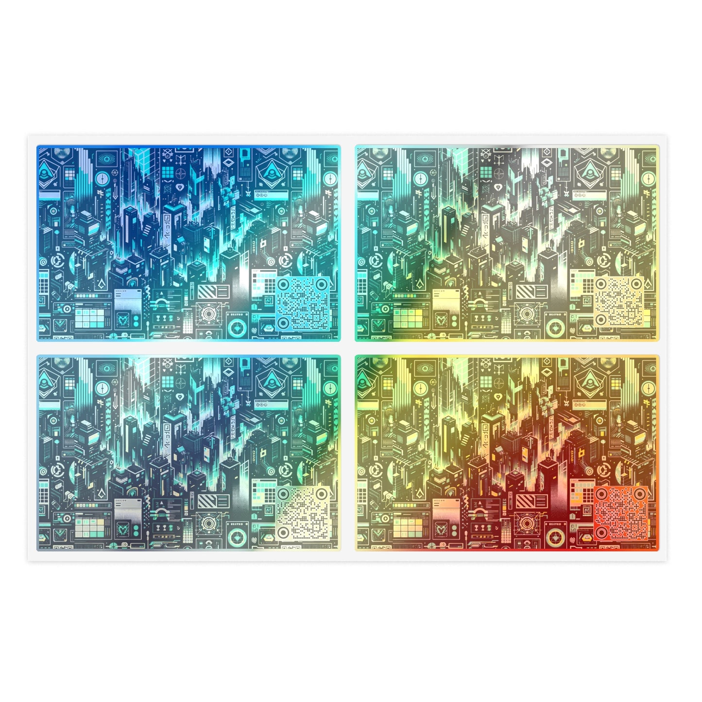 Digital Dystopia Tech Noir Sticker Sheets - 8404 Design-63