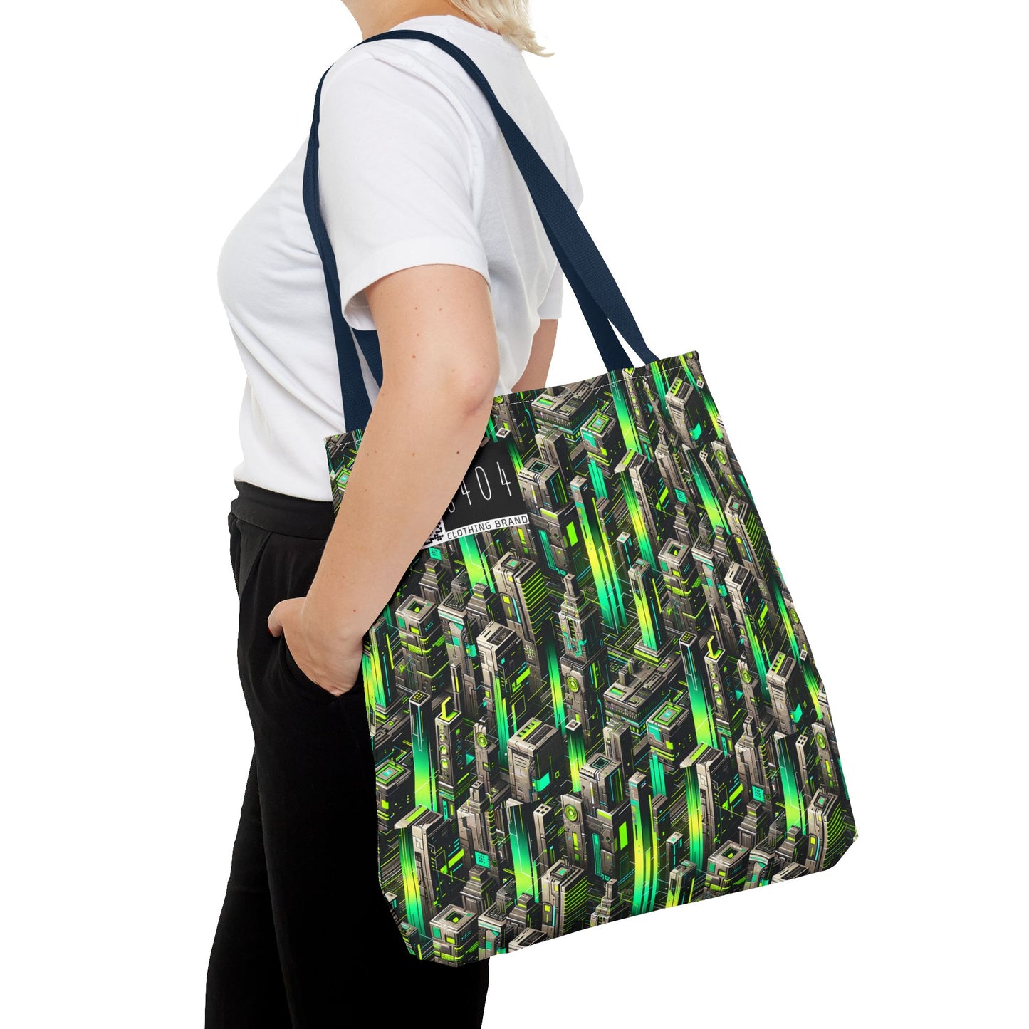 Digital Rebellion Tech-Forward Streetwear Tote Bag - 8404 Design-63