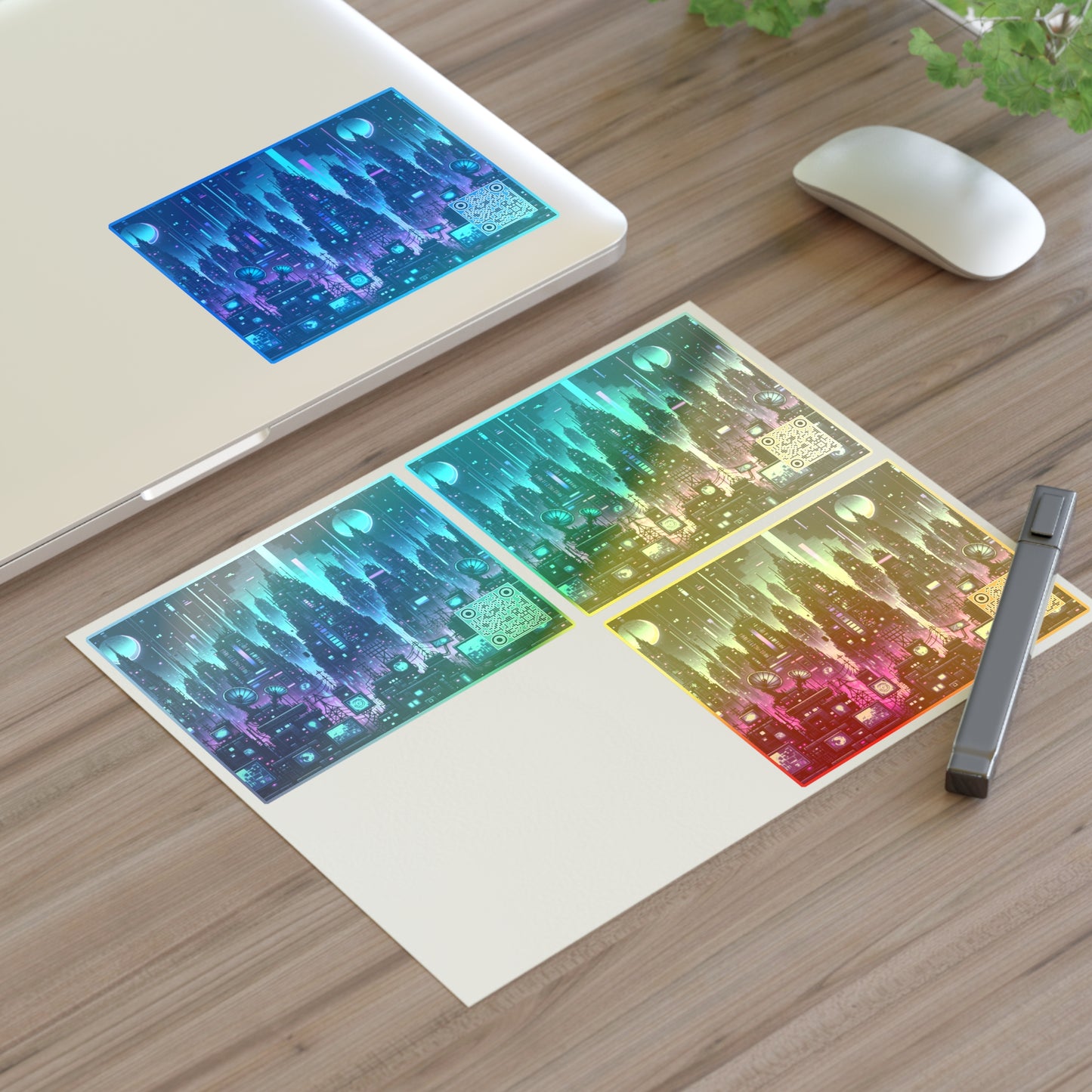 Tech Noir Graphics Futuristic Cyberpunk Sticker Sheets - 8404 Design-54