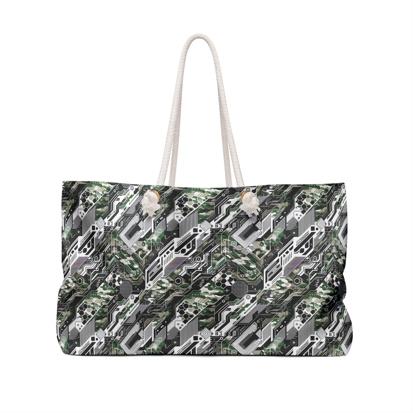 Tech Camo Fusion Tech-Forward Streetwear With a Futuristic Edge Weekender Bag - 8404 Design-46