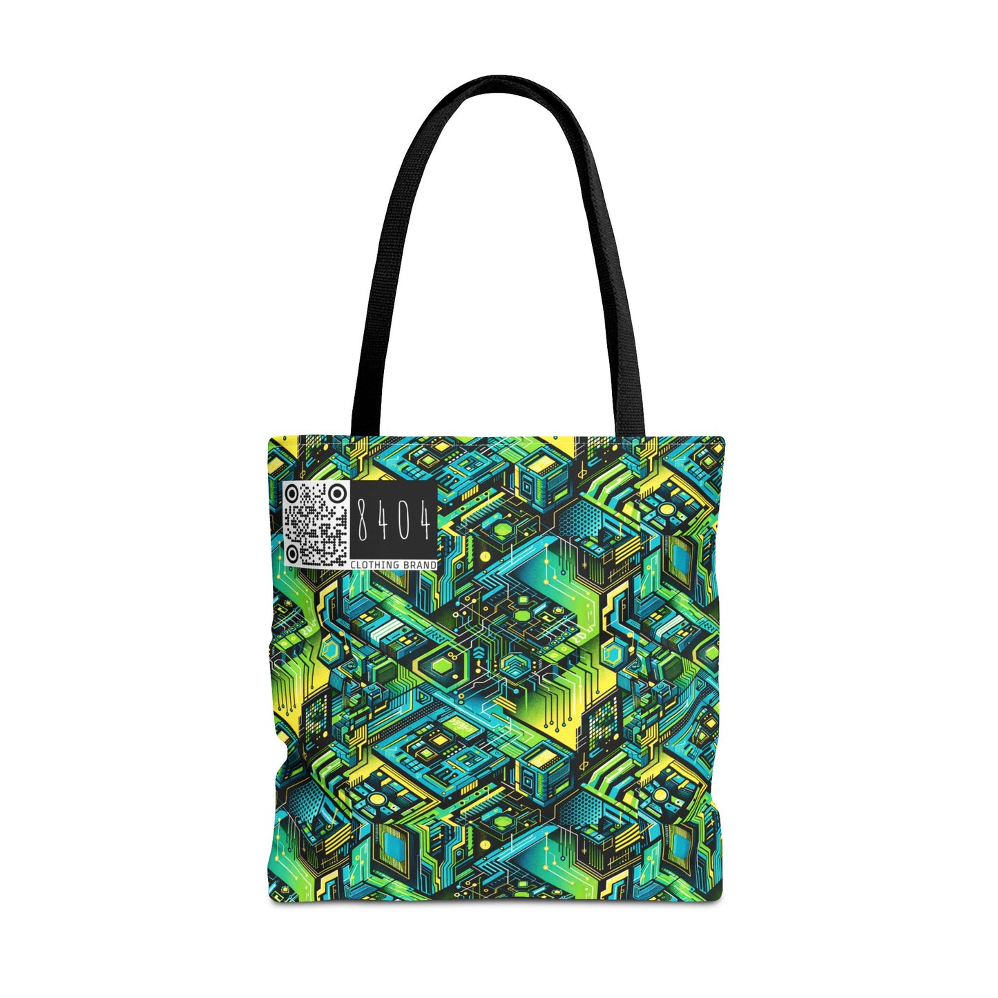Tech-Infused Neon Tech-Forward Streetwear Tote Bag - 8404 Design-38