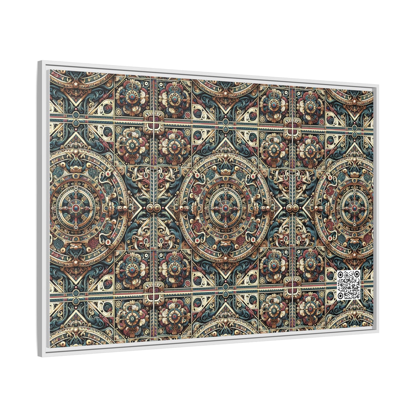 Urban Renaissance Historical Fusion With Street Edge Matte Canvas, Framed (multi-Color) - 8404 Design-57 A