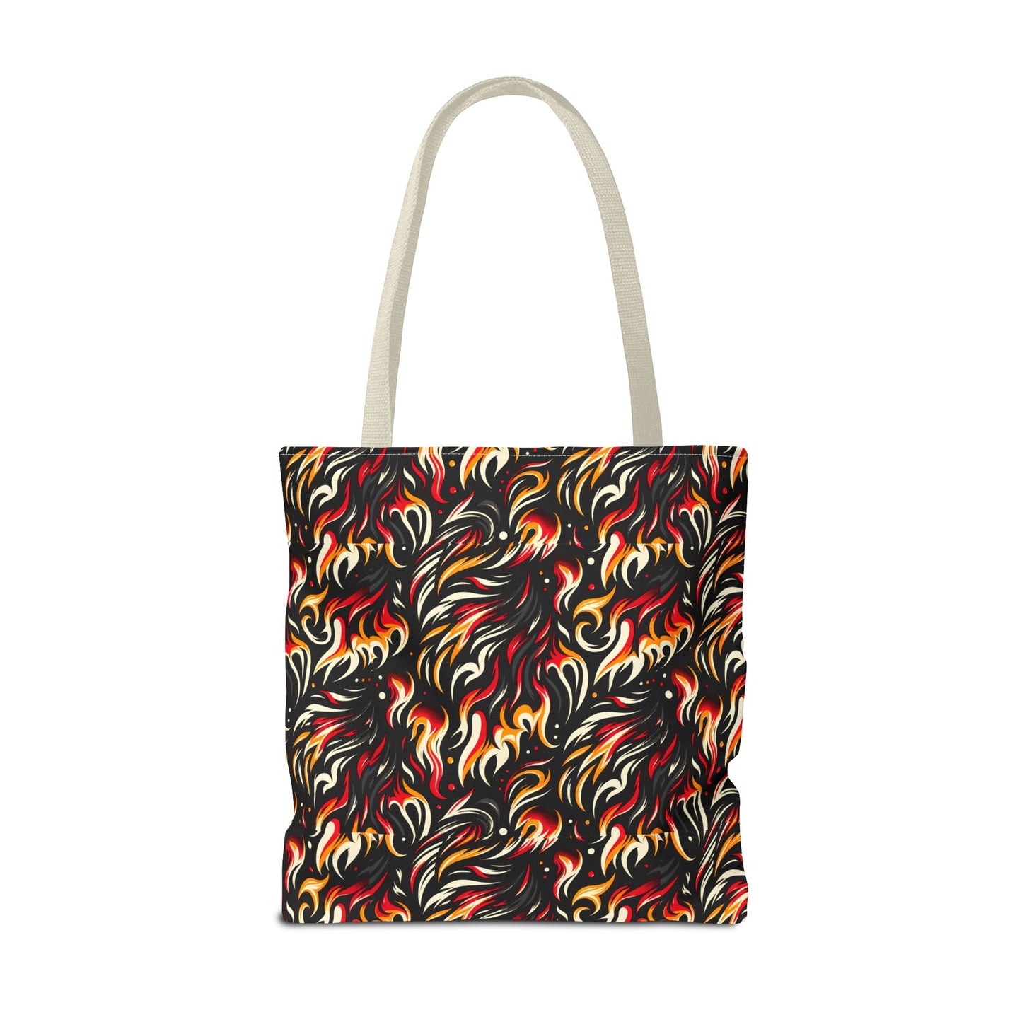 Fire & Flames Bold Streetwear Statement Tote Bag - 8404 Design-60