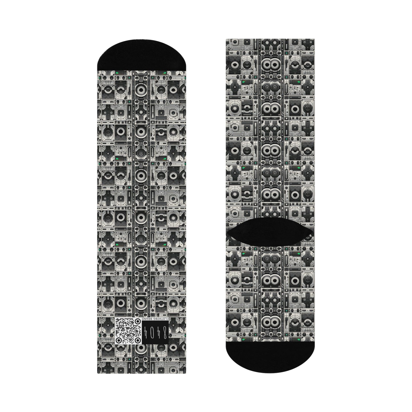 Tech Utility Aesthetics Tech-Forward Minimalism Cushioned Crew Socks - 8404 Design-60