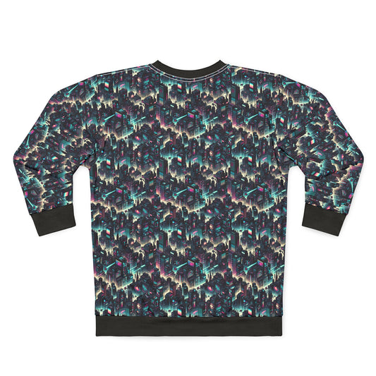 Digital Rebellion Tech-Inspired Streetwear Sweatshirt - 8404 Design-51