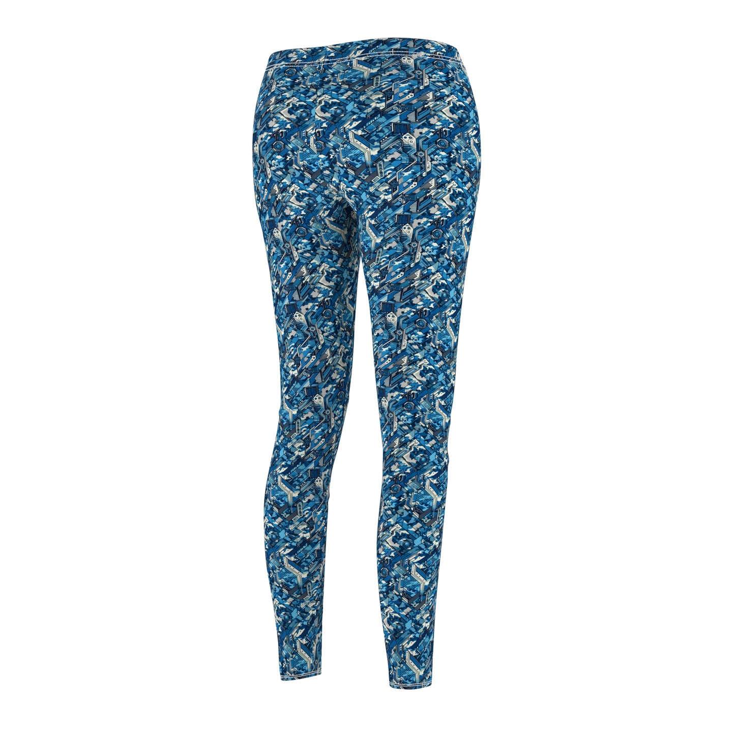 Tech Urban Camo Tech-Forward Streetwear With a Futuristic Military Edge Women's Cut & Sew Casual Leggings - 8404 Design-39