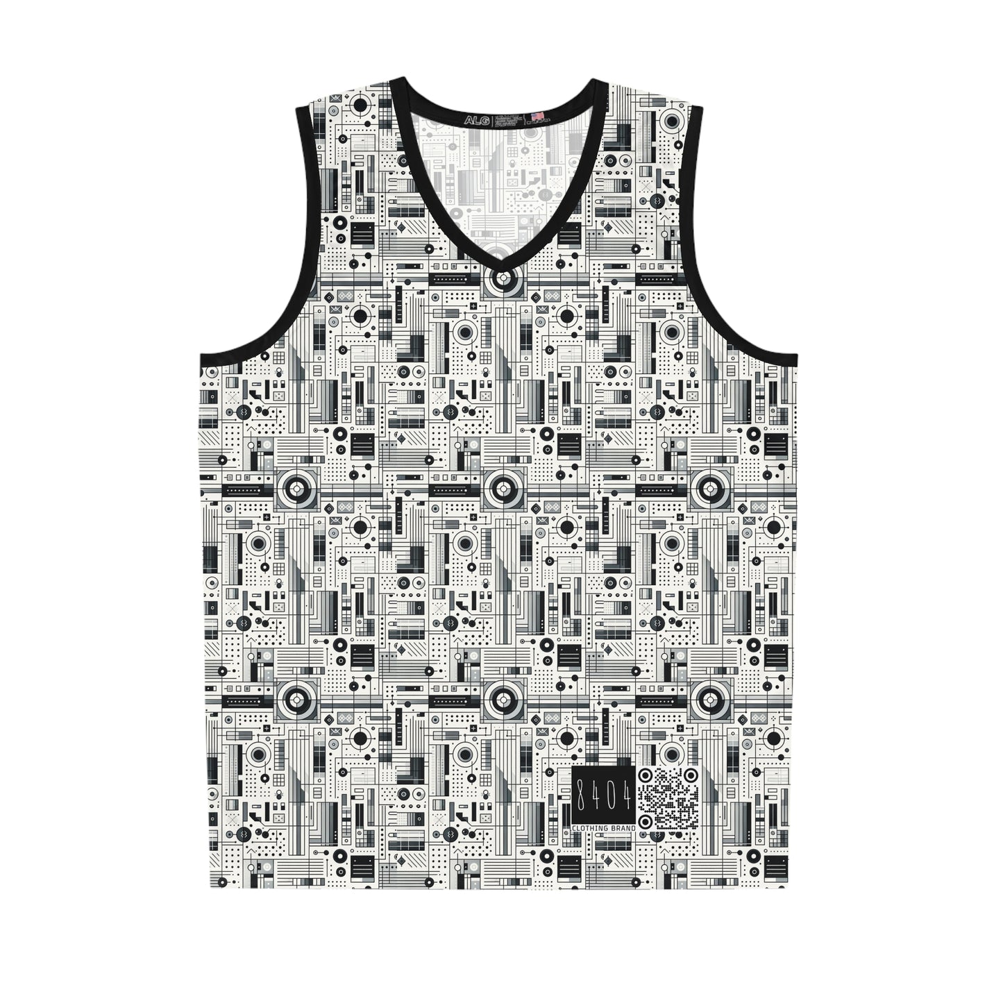 Digital Minimalism Minimalist Tech Basketball Jersey - 8404 Design-53