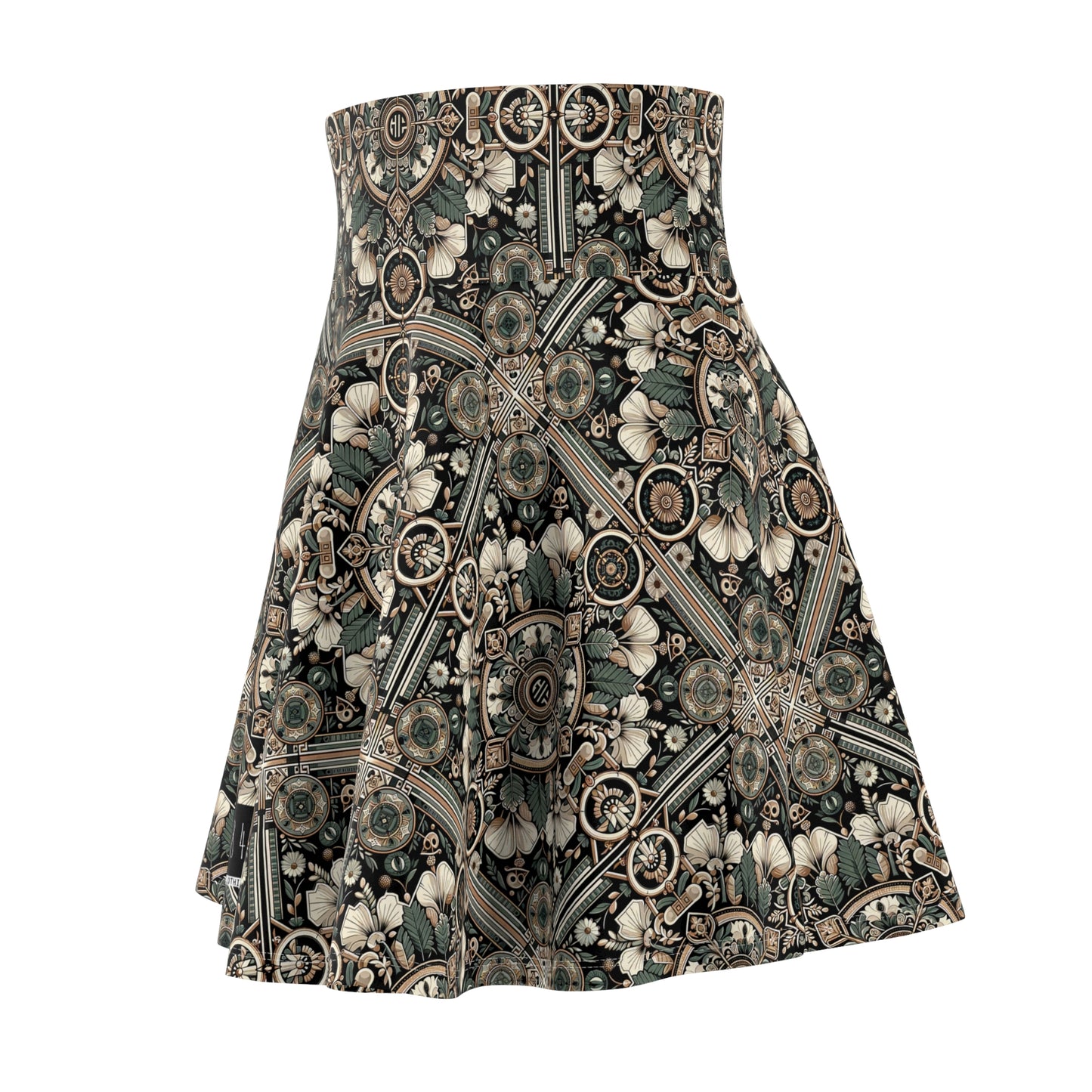 Cyber Garden Party Tech Garden Extravaganza Women's Skater Skirt - 8404 Design-66