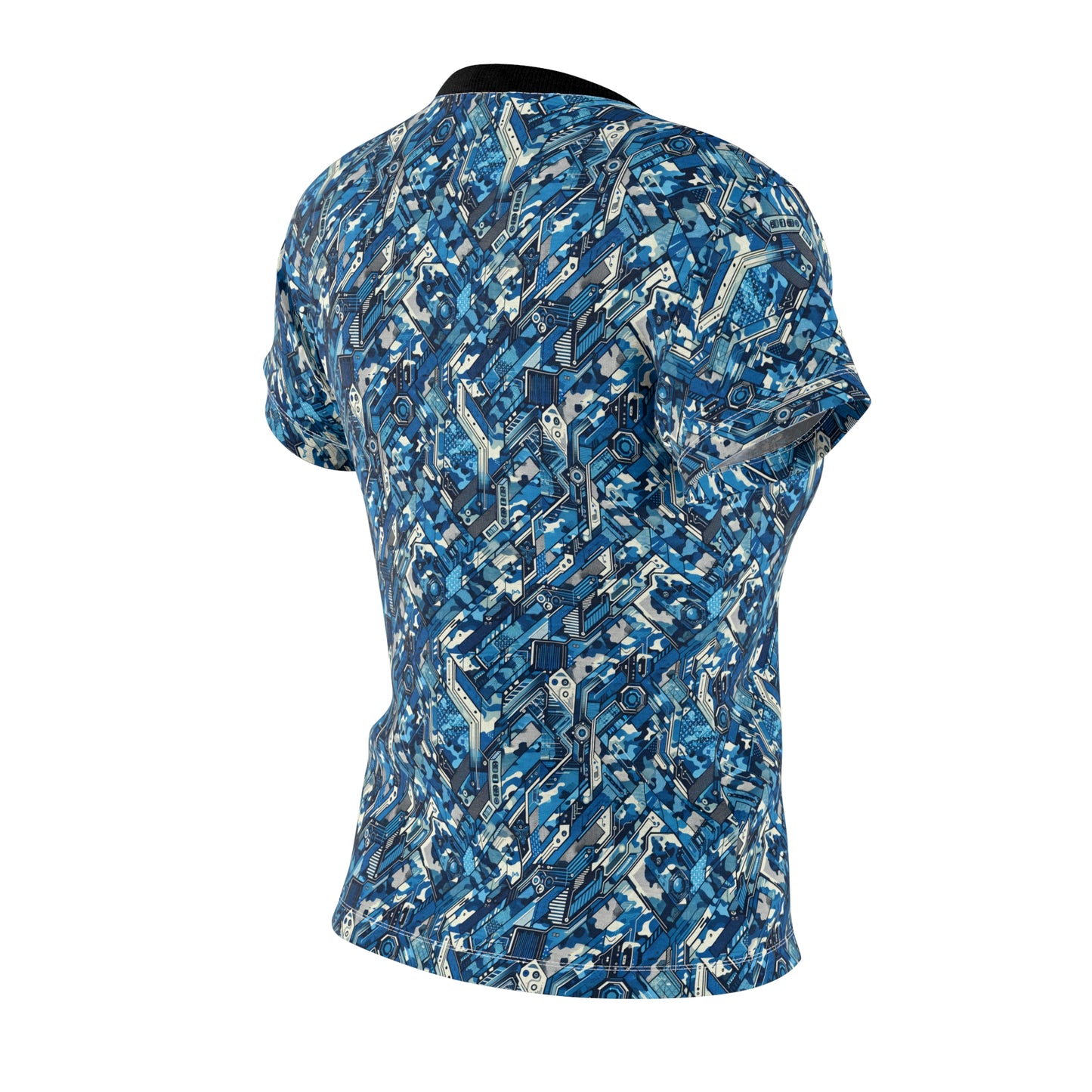 Tech Urban Camo Tech-Forward Streetwear With a Futuristic Military Edge Women's Cut & Sew Tee - 8404 Design-39