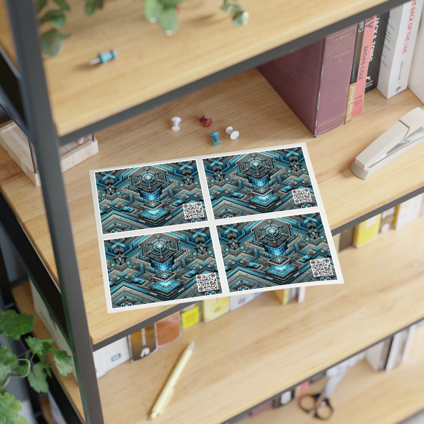 Tech-Infused Futurism Sleek Tech Edge Sticker Sheets - 8404 Design-49