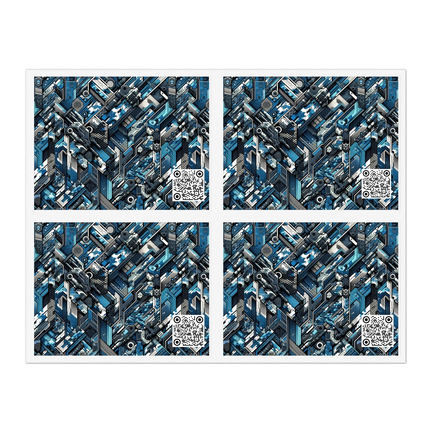 Tech Urban Camo Tech-Forward Streetwear With a Futuristic Military Edge Sticker Sheets - 8404 Design-65