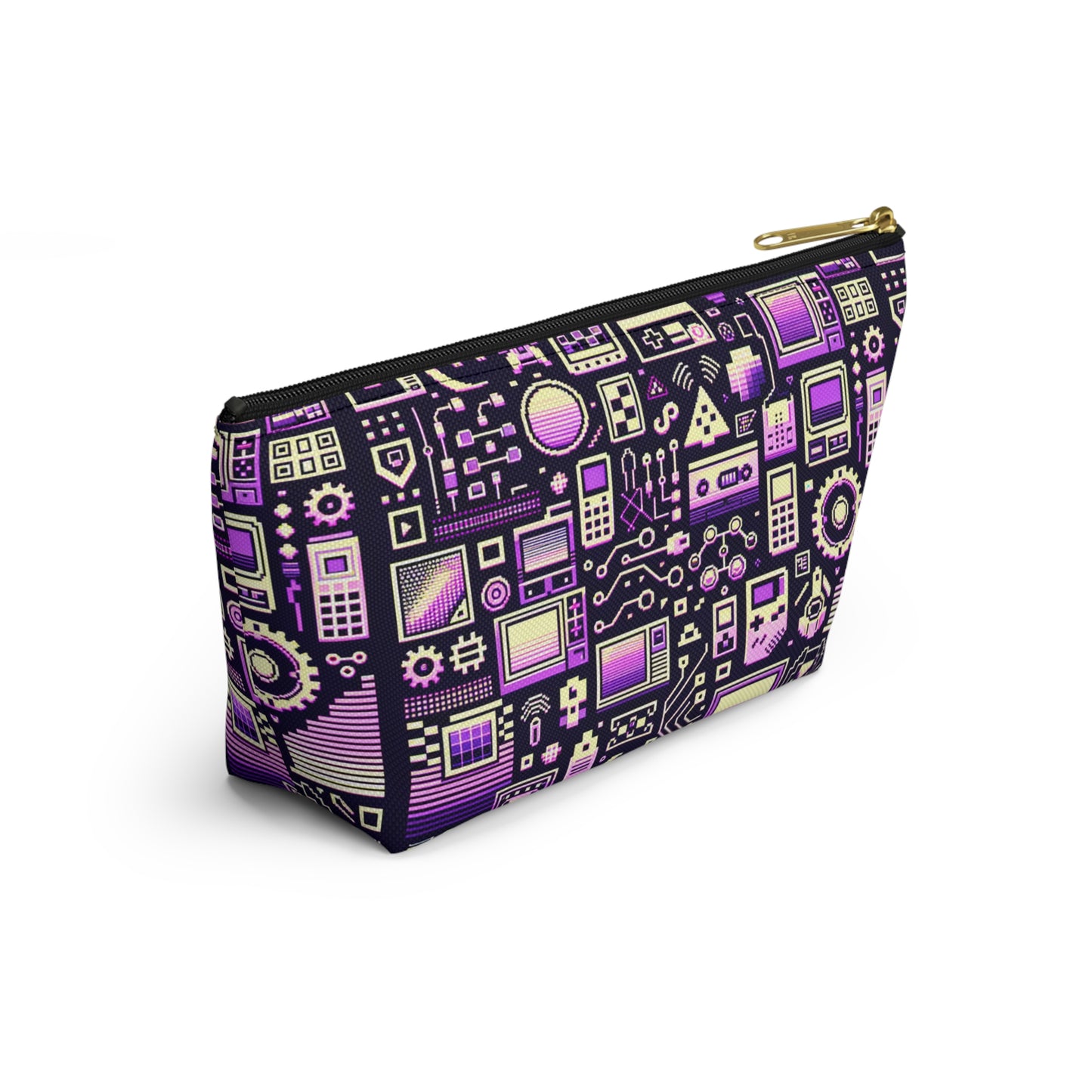 Digital Nostalgia Remix Modern Vintage Fusion Accessory Pouch W T-Bottom - 8404 Design-54