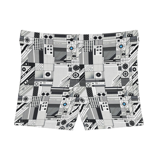 Digital Minimalism Minimalist Tech Women's Shorts - 8404 Design-52