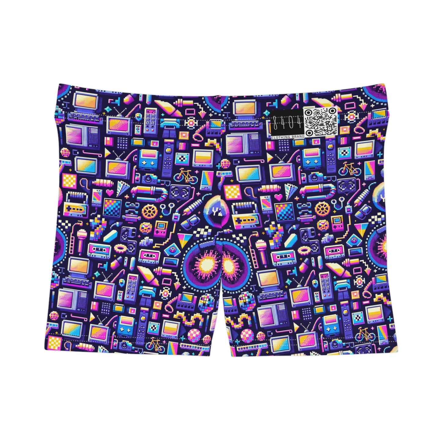 Digital Nostalgia Modern Retro Fusion Women's Shorts - 8404 Design-64