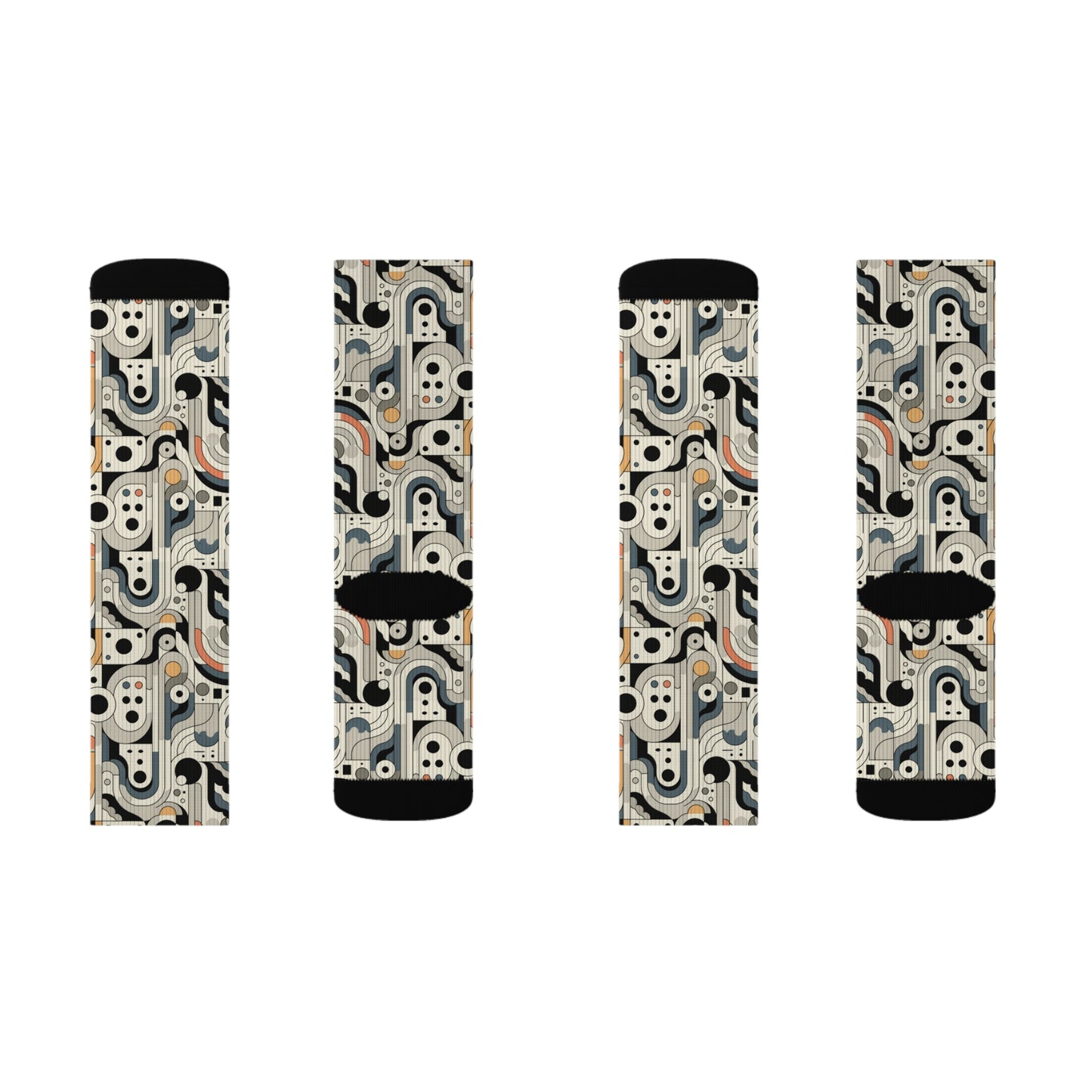 Modern Minimalism Minimalist Tech Sublimation Socks - 8404 Design-60
