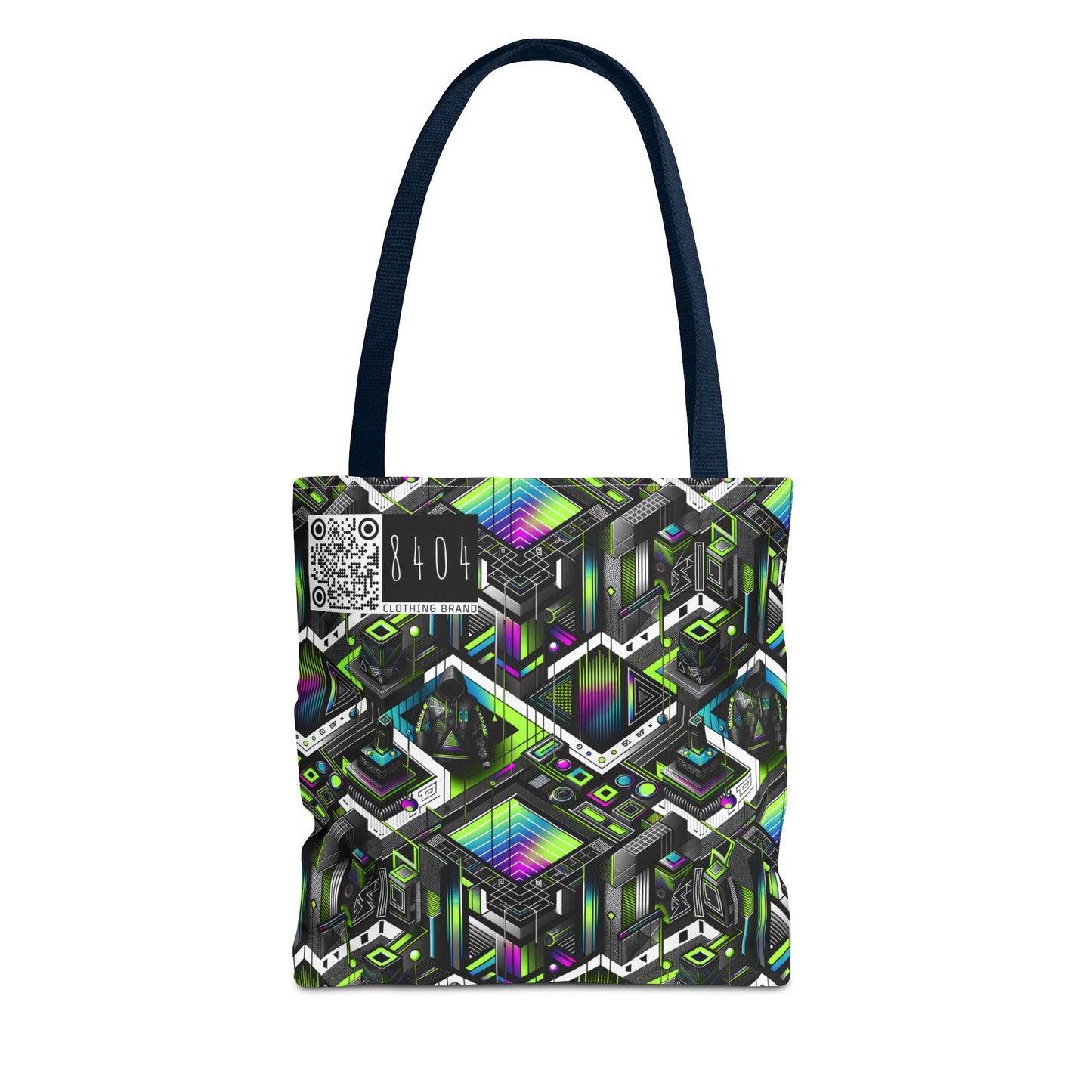 Retro Futurism Graphics Tech-Forward Streetwear Tote Bag - 8404 Design-52