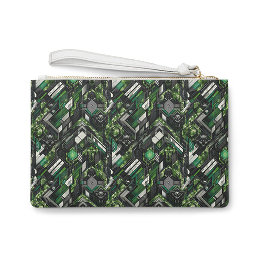 Tech Camo Fusion Tech-Forward Streetwear With a Futuristic Edge Clutch Bag - 8404 Design-58