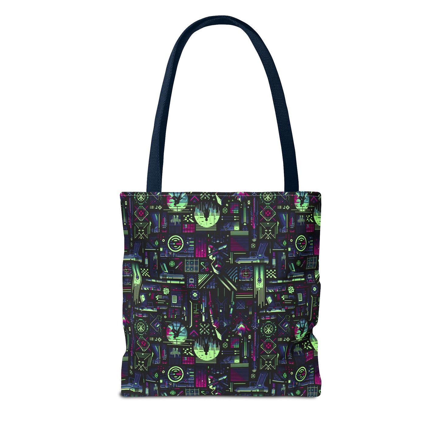 Tech Noir Futuristic Cyberpunk Tote Bag - 8404 Design-63