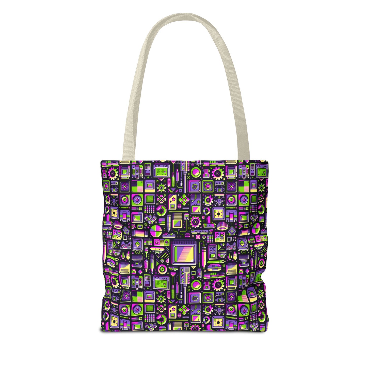 Digital Nostalgia Remix Modern Vintage Fusion Tote Bag - 8404 Design-67