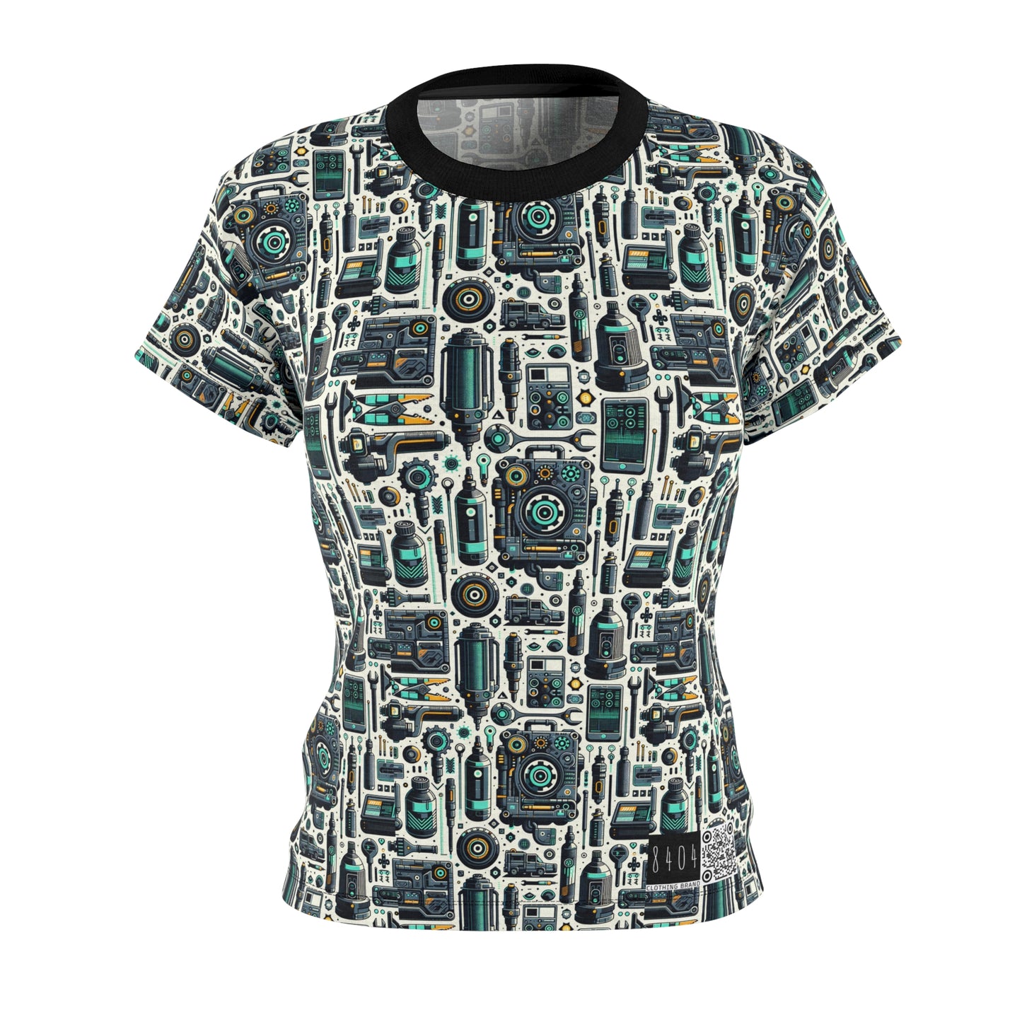 Tech Utility Fusion Modern Tech Streetwear Women's Cut & Sew Tee - 8404 Design-53