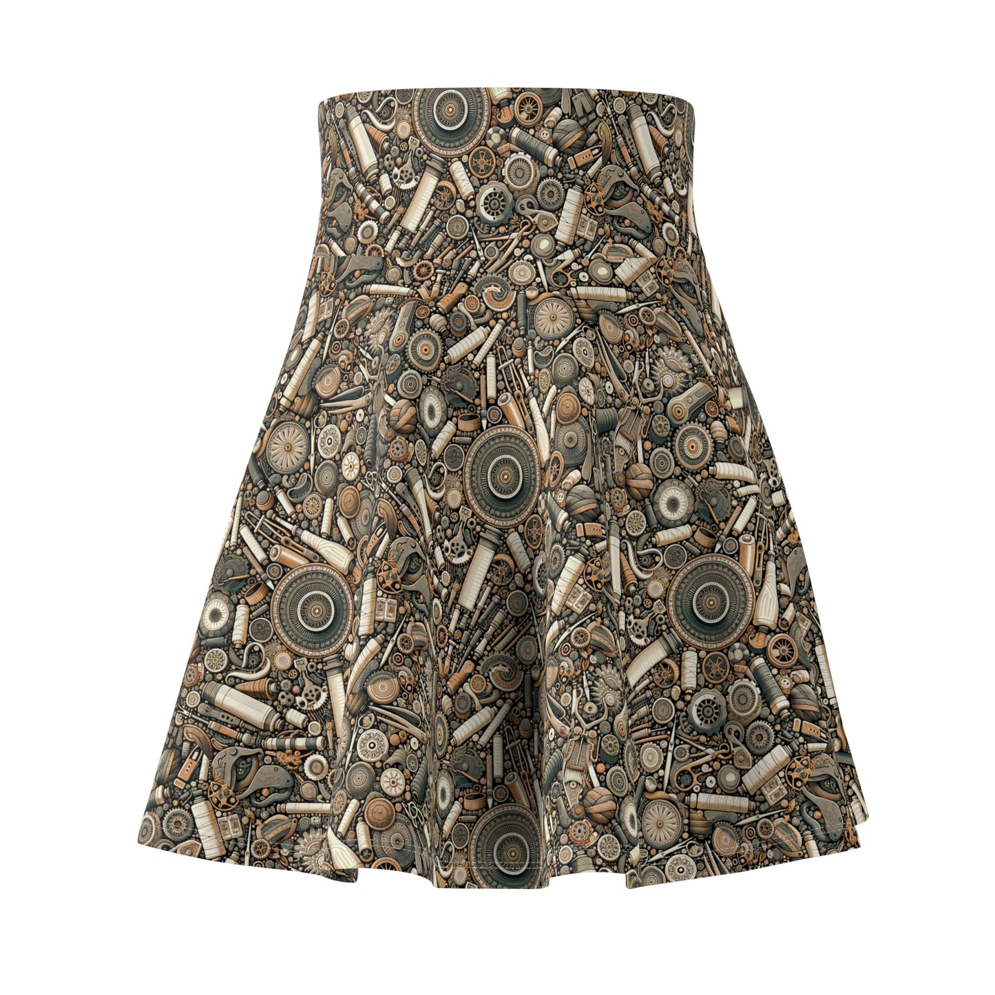 Graphic Workwear Capsule Artisanal Workwear Fusion Women's Skater Skirt - 8404 Design-57