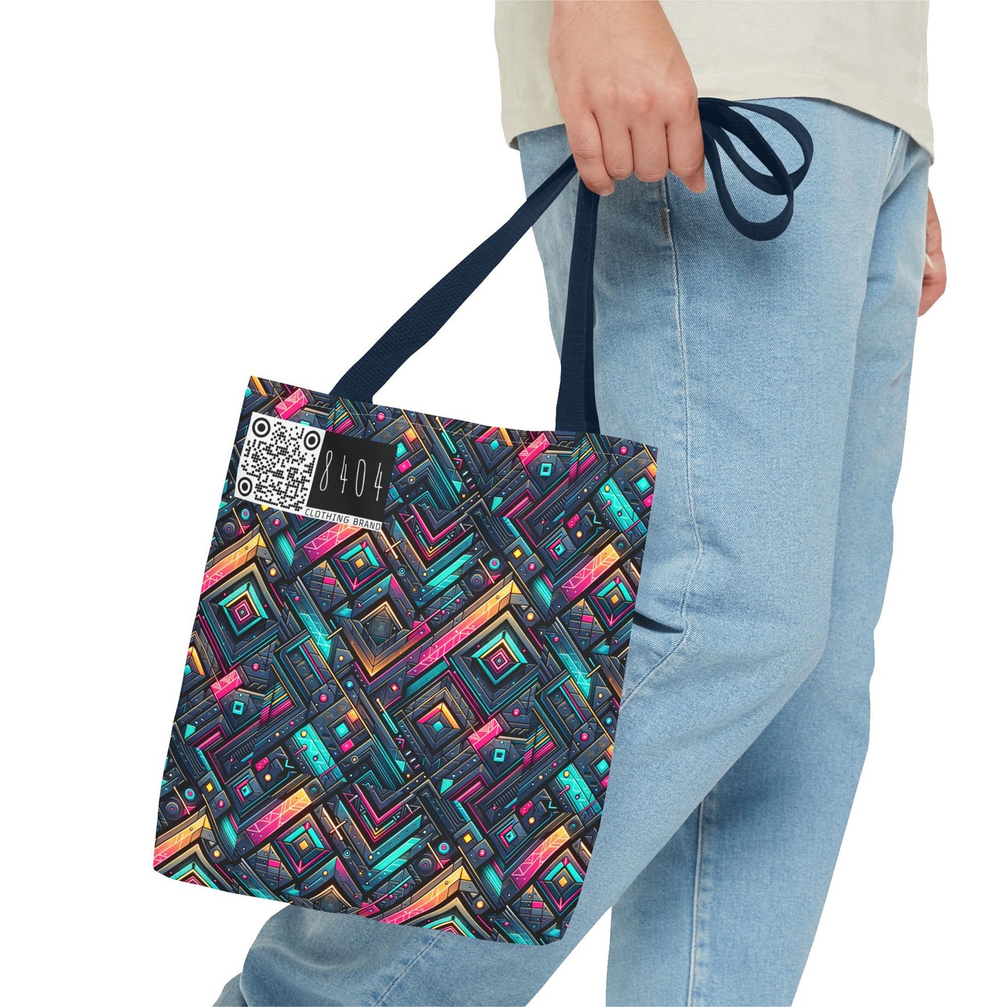 Tech-Inspired Graphics Cyberpunk Cool Tote Bag - 8404 Design-67