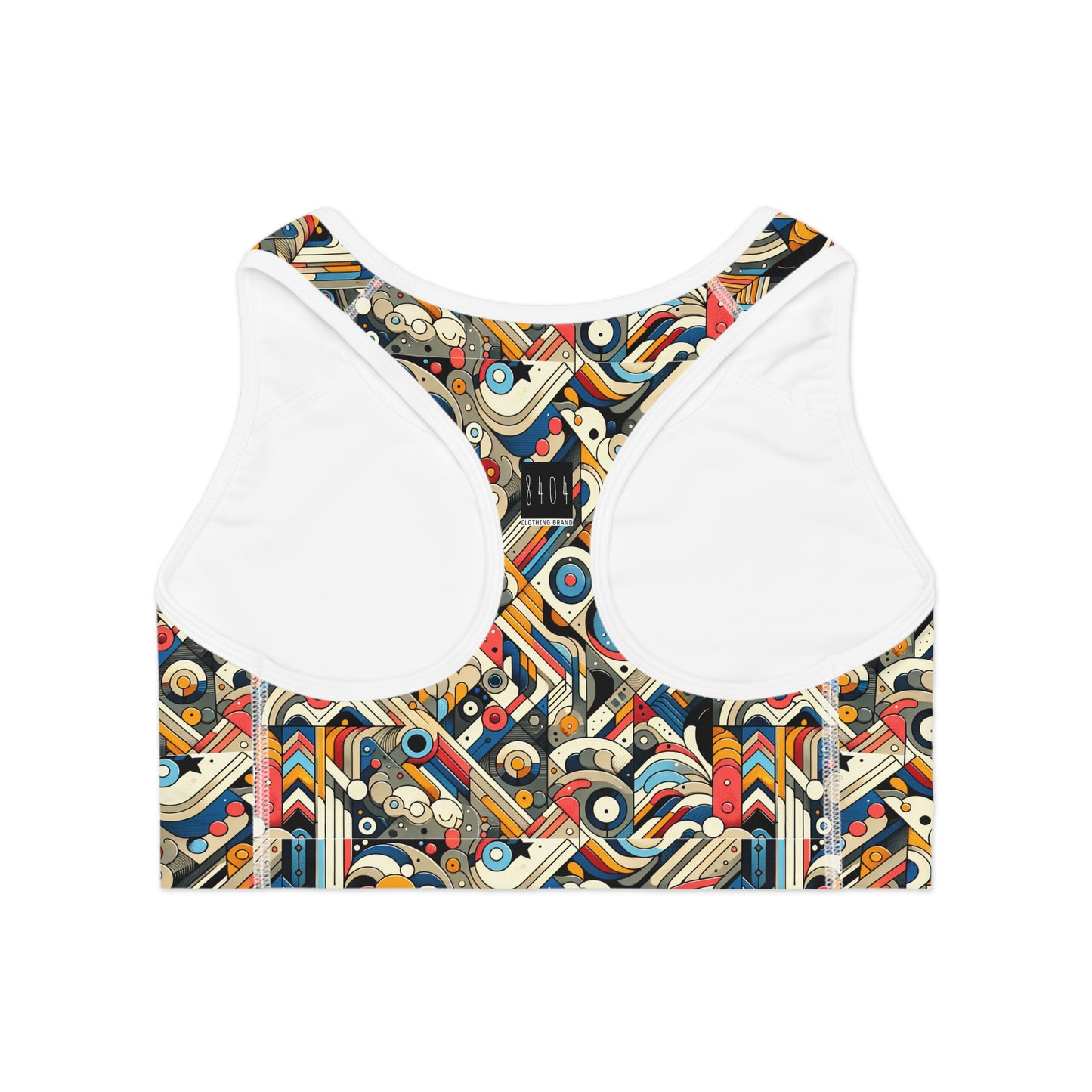 Abstract Graphic Art Modern Artistic Expression Sports Bra - 8404 Design-62