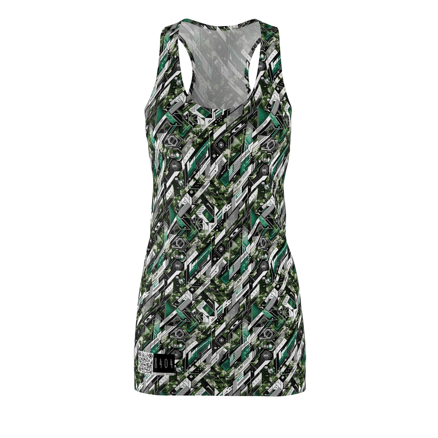 Tech Camo Fusion Tech-Forward Streetwear With a Futuristic Edge Women's Cut & Sew Racerback Dress - 8404 Design-63