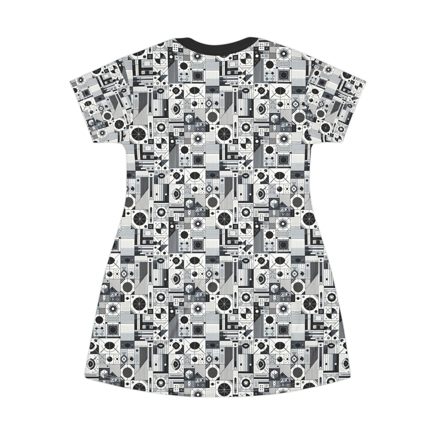 Digital Minimalism Minimalist Tech T-Shirt Dress - 8404 Design-65
