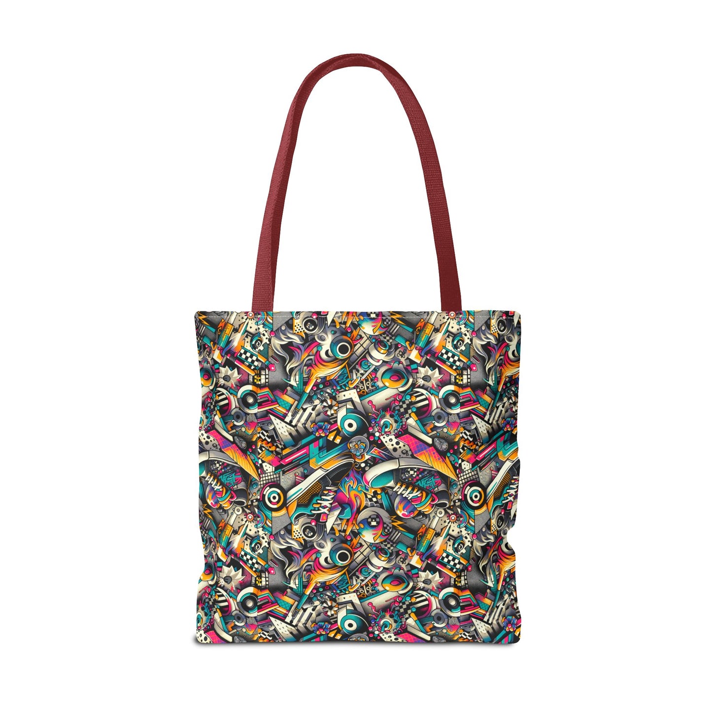 Urban Graffiti Fusion Eclectic Street Art Meets Modern Tech Culture Tote Bag - 8404 Design-55