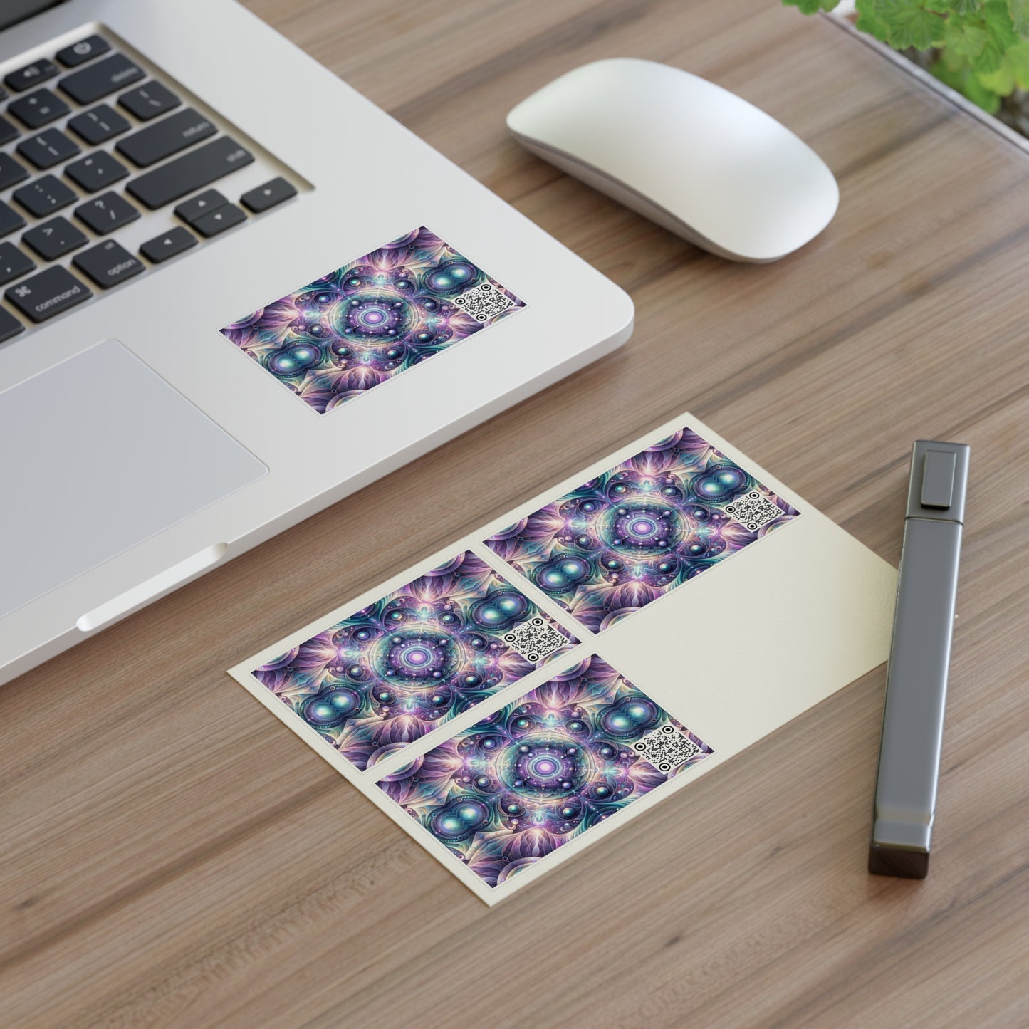 Iridescent Tech Fusion Tech-Forward Streetwear Sticker Sheets - 8404 Design-61