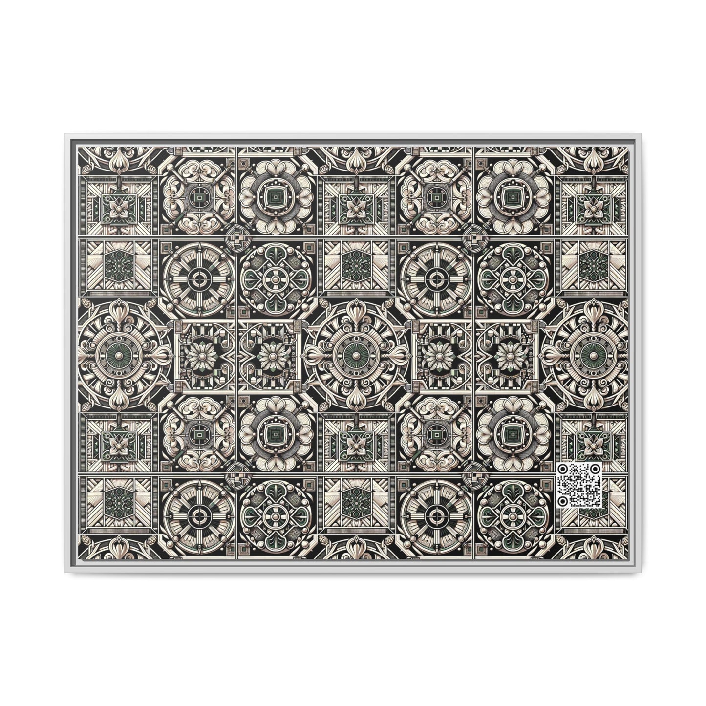 Cyber Garden Party Tech Garden Extravaganza Matte Canvas, Framed (multi-Color) - 8404 Design-45 A