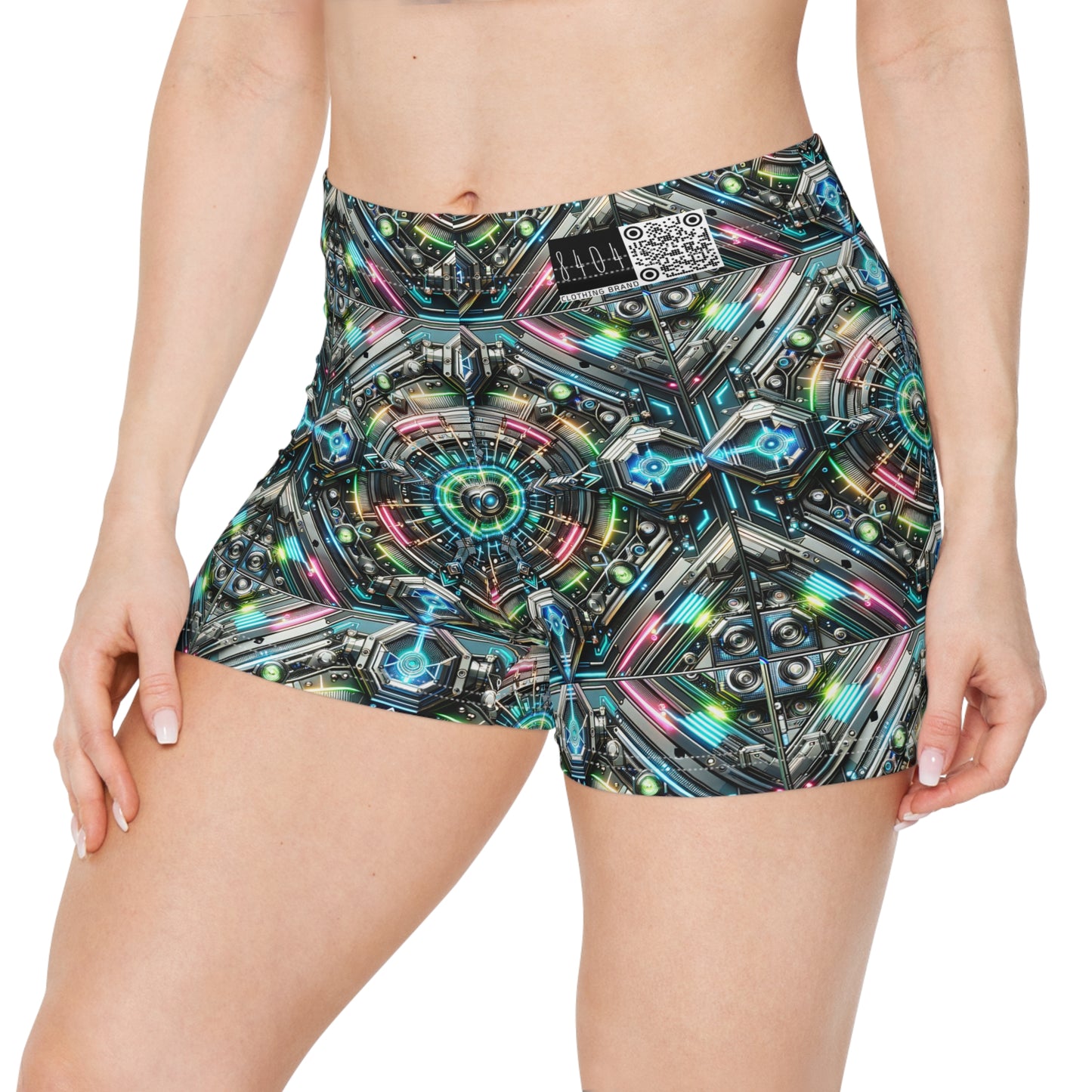 Tech-Infused Futurism Futuristic Tech Women's Shorts - 8404 Design-53