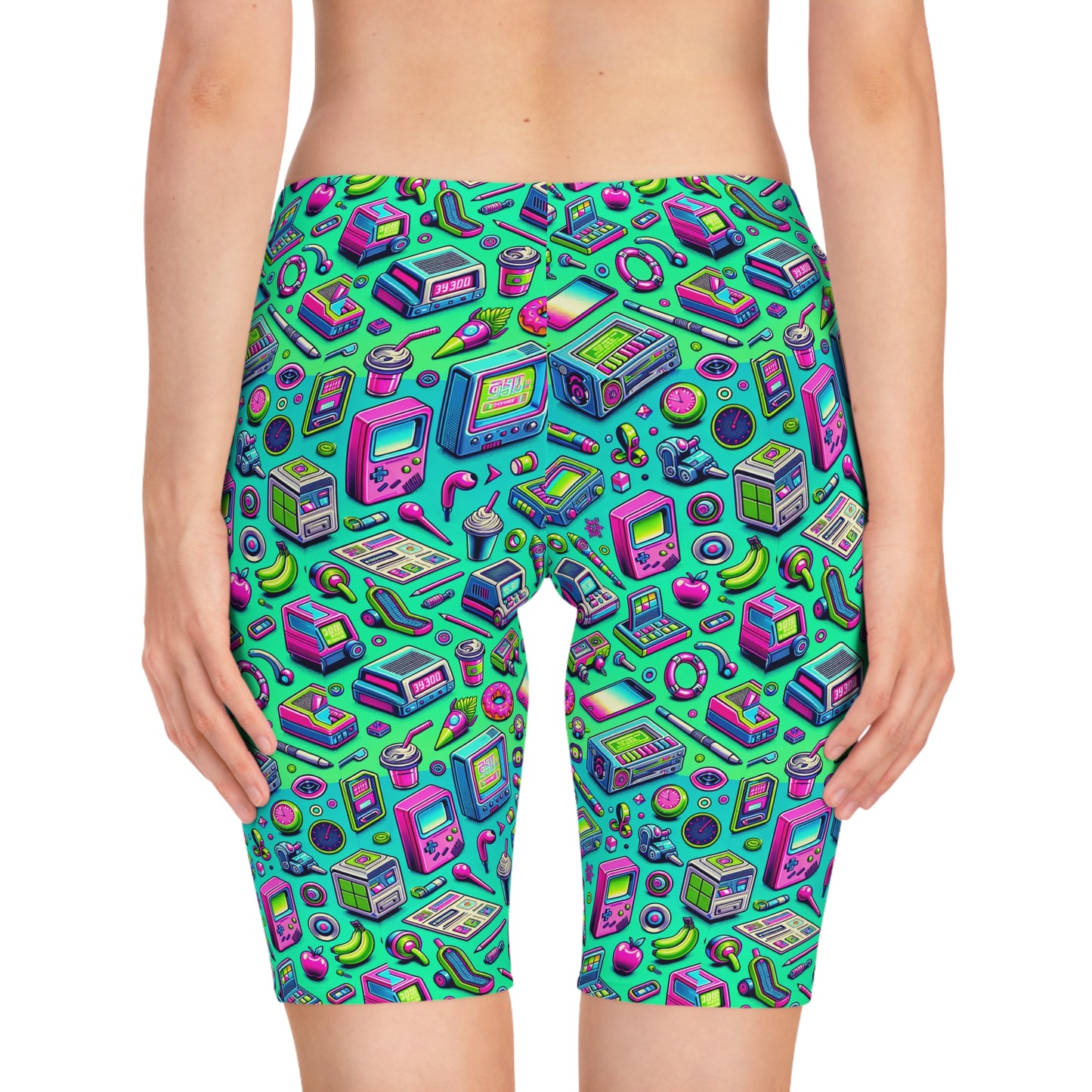 Y2k Revival Nostalgic Futurism Women's Bike Shorts - 8404 Design-48