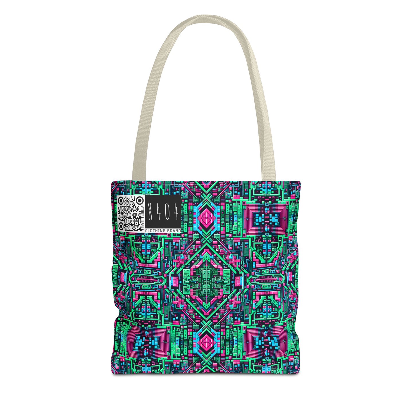 Digital Glitch Vibes Tech-Inspired Streetwear Tote Bag - 8404 Design-71